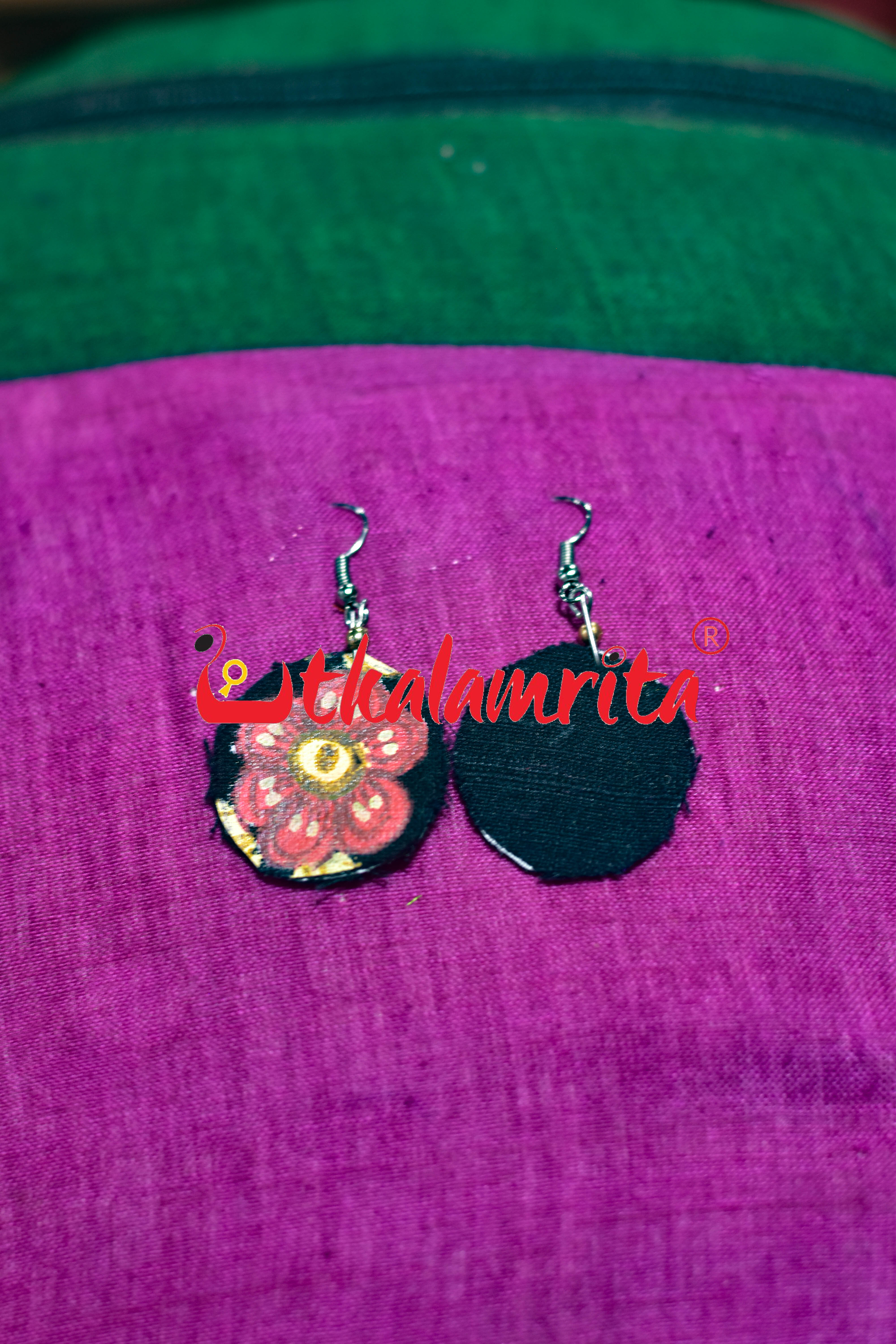 Pattachitra Flower Earrings