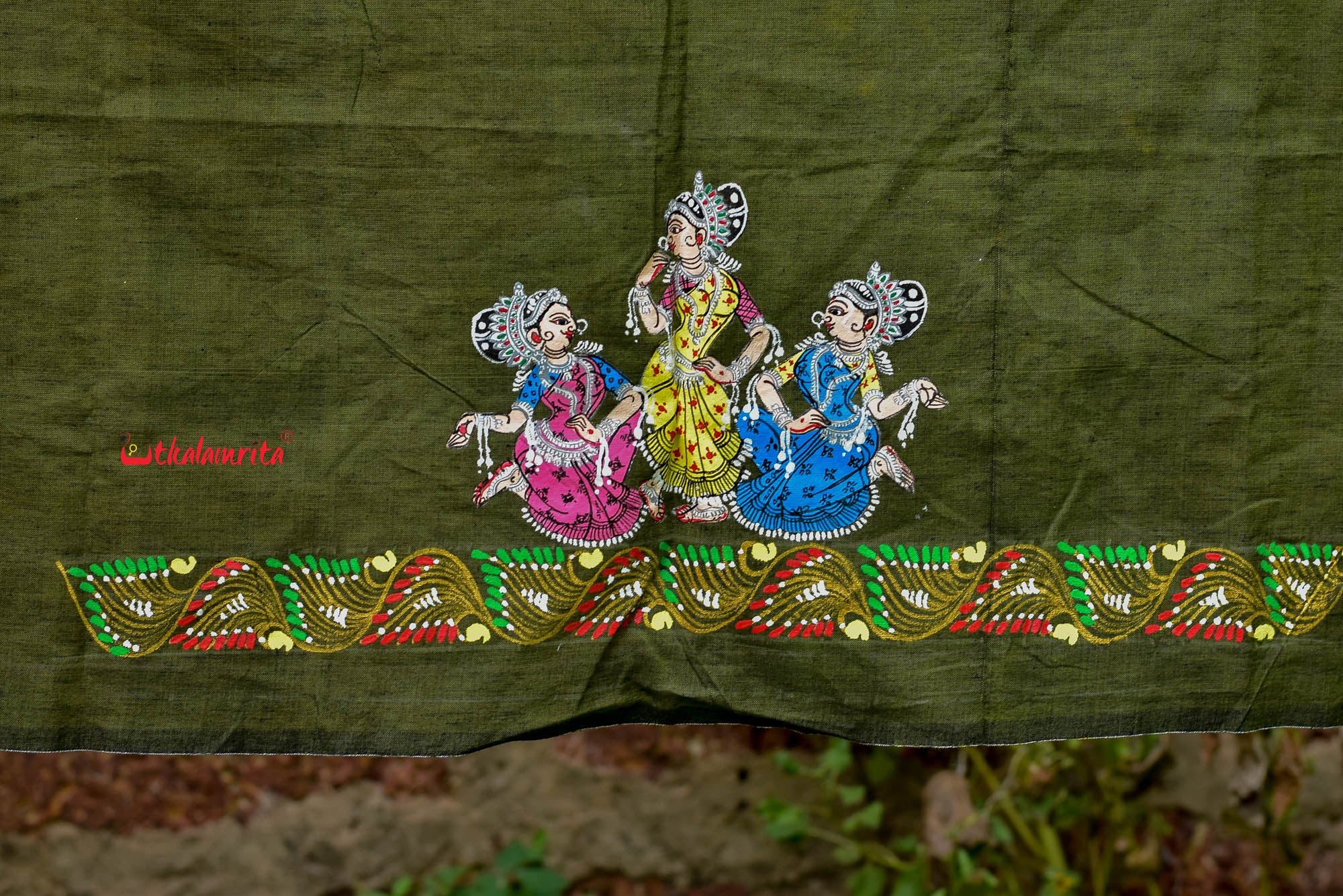 Dancers Pattachitra (Blouse piece)