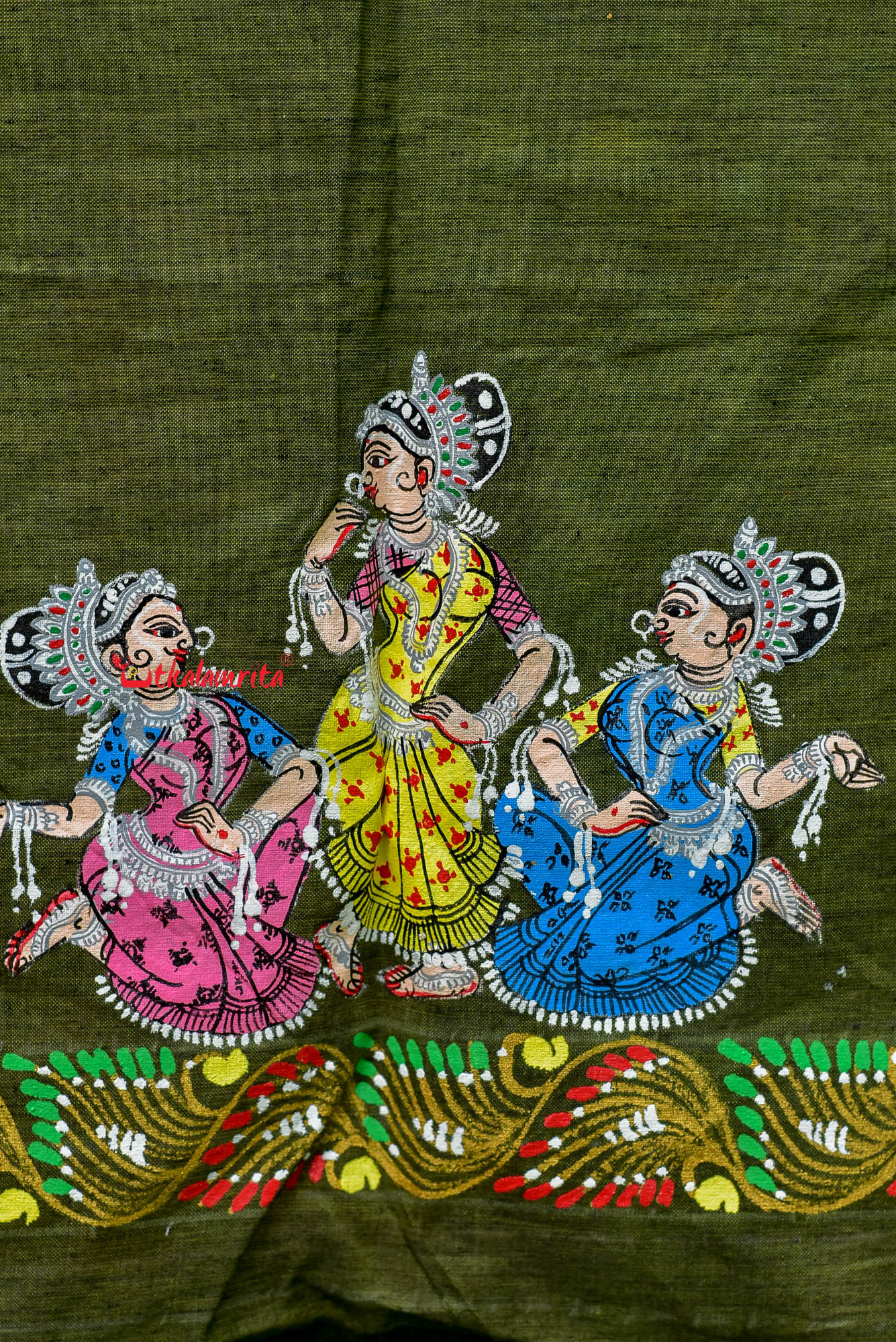 Dancers Pattachitra (Blouse piece)