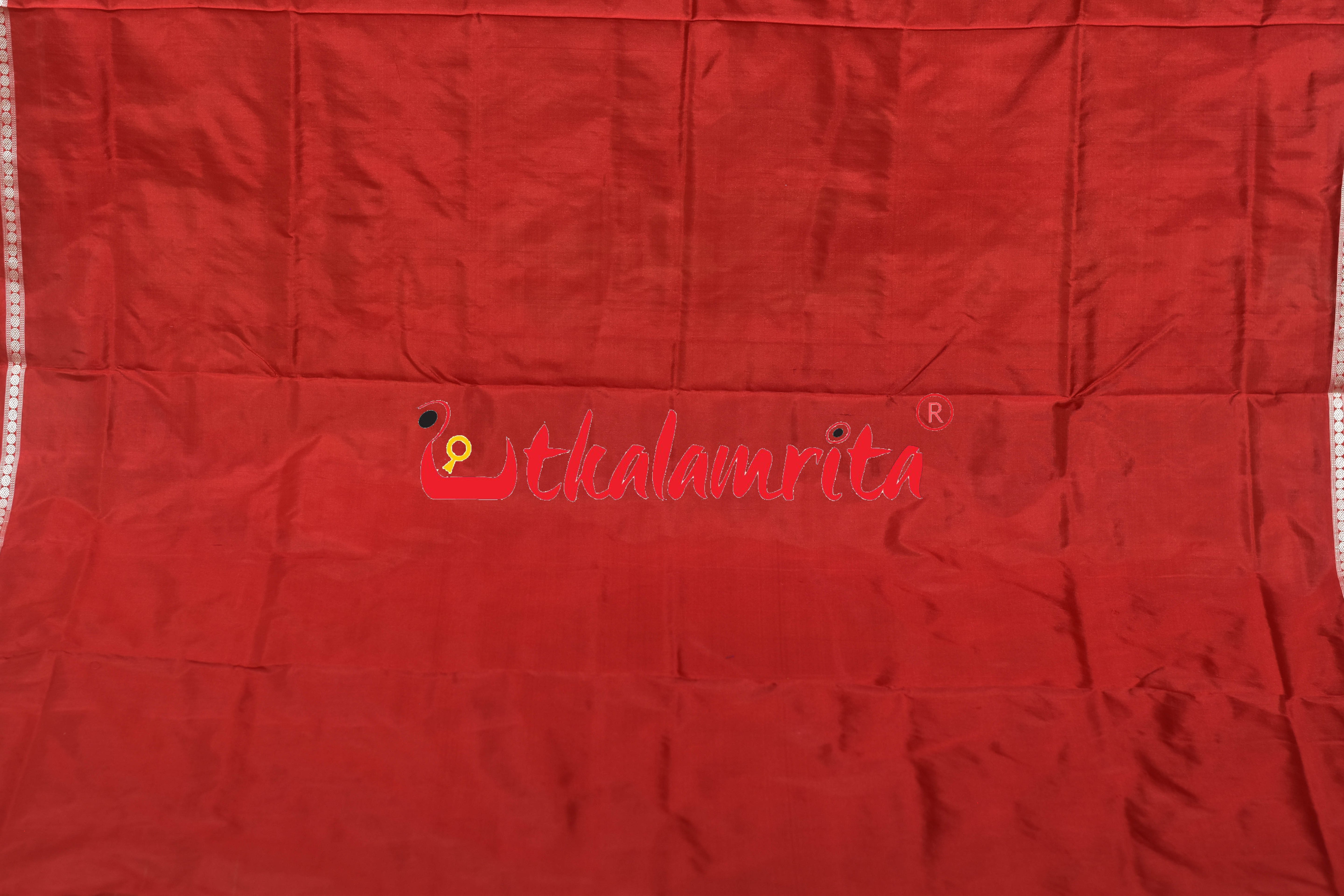 Yellow Red Nilachakra Bomkai Silk Saree