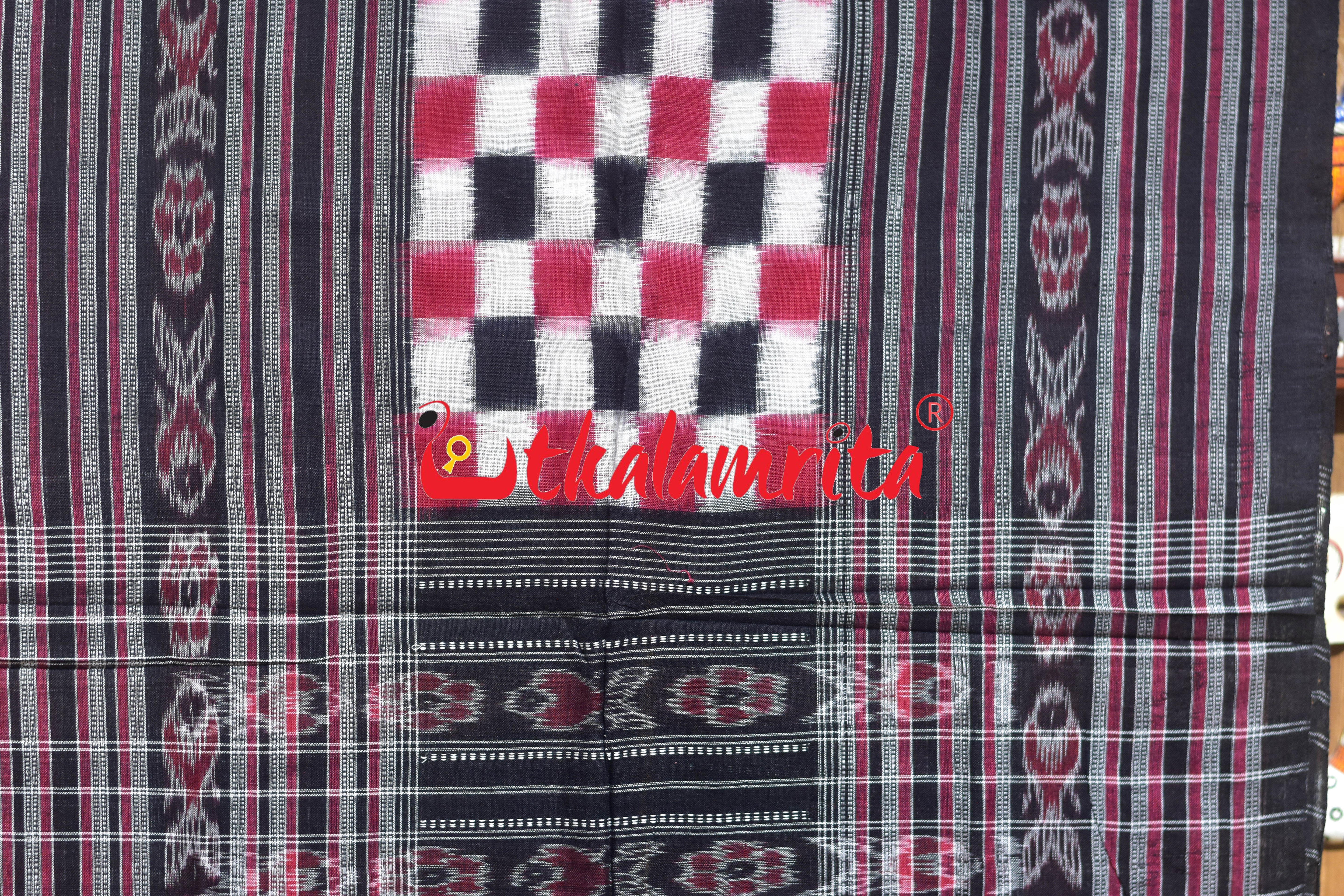Red Total Pasapali Sambalpuri (Stole)