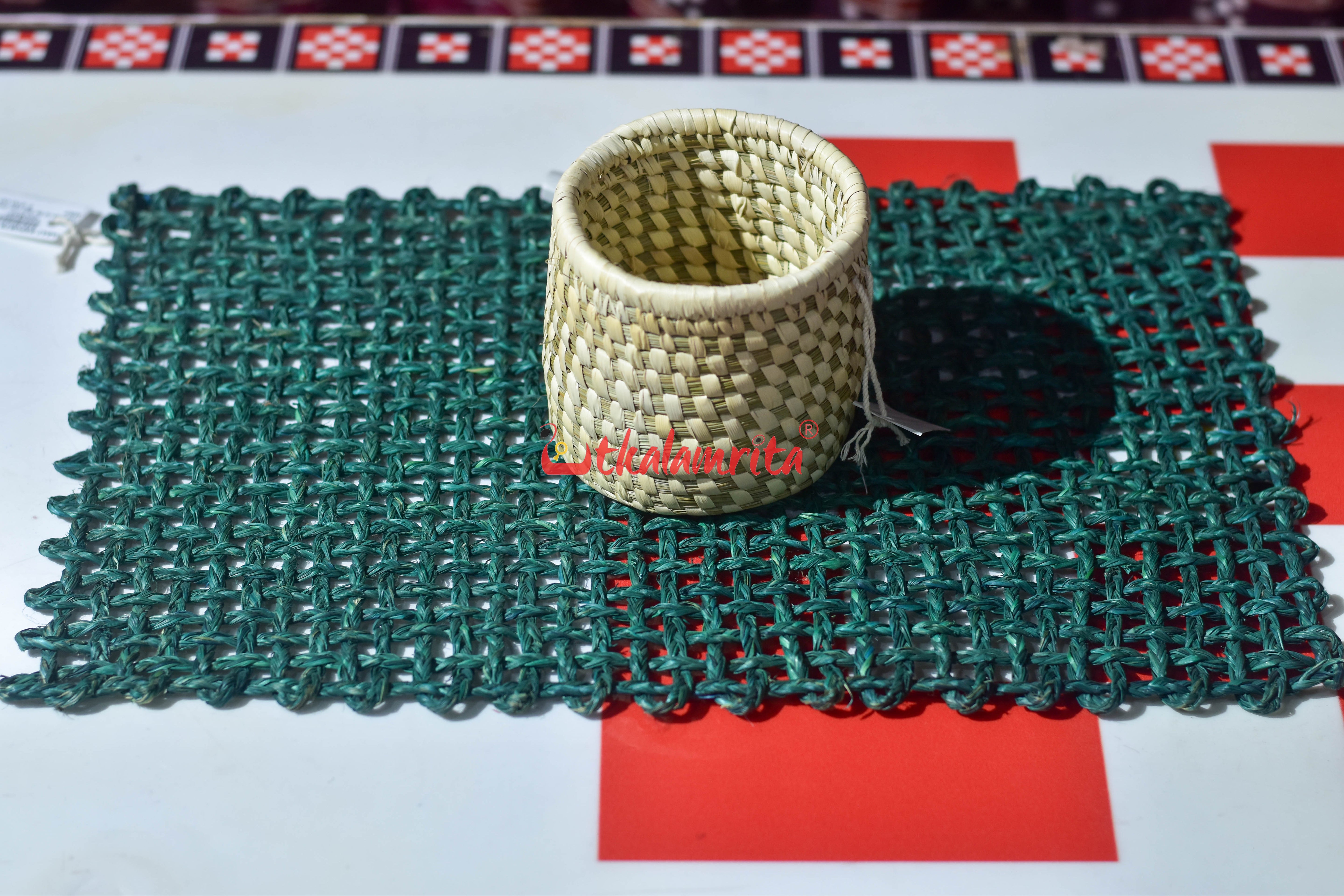 Sabai Grass Jali Mat Single Layer (Deep Green)