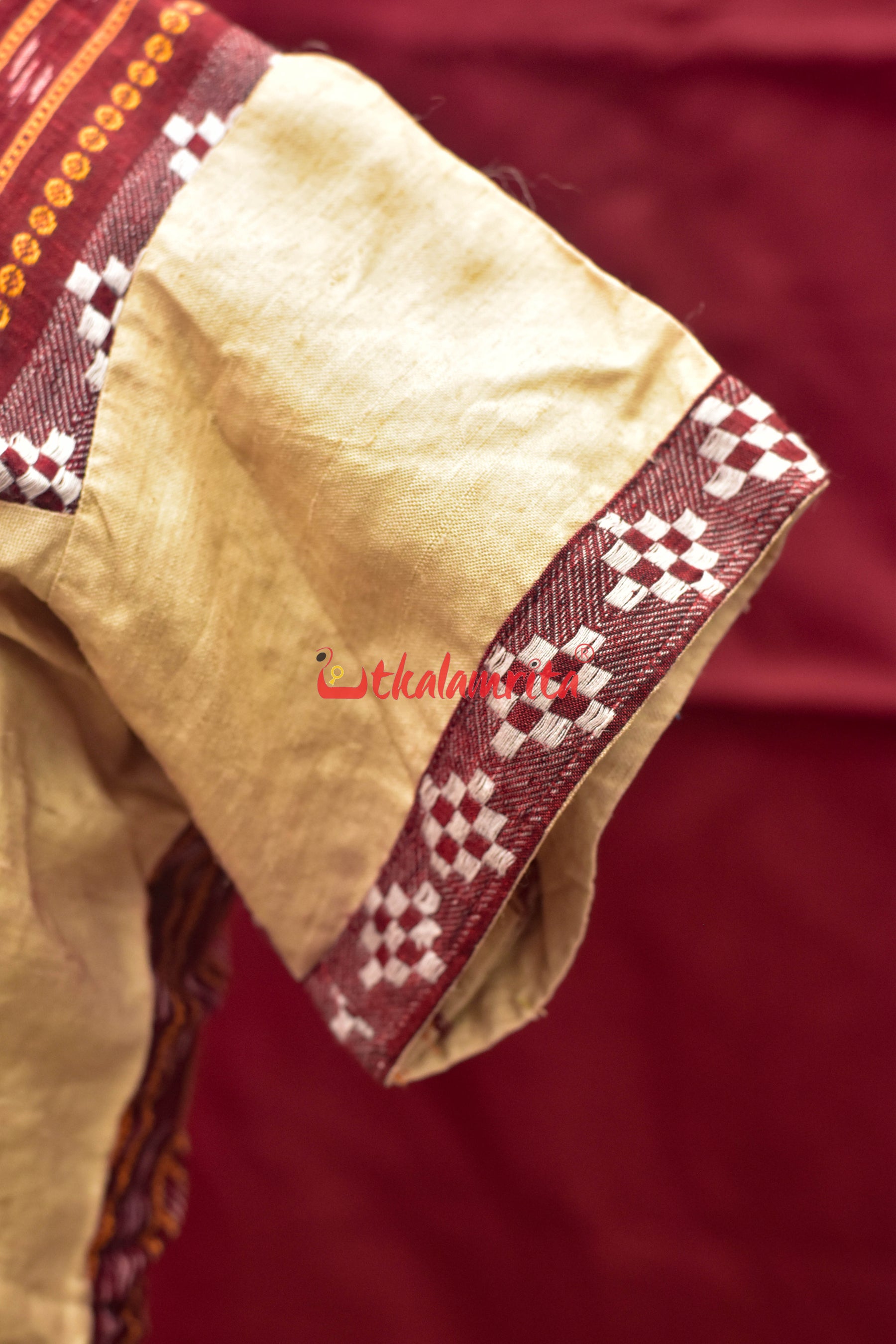 Maroon Half Half (Blouse)