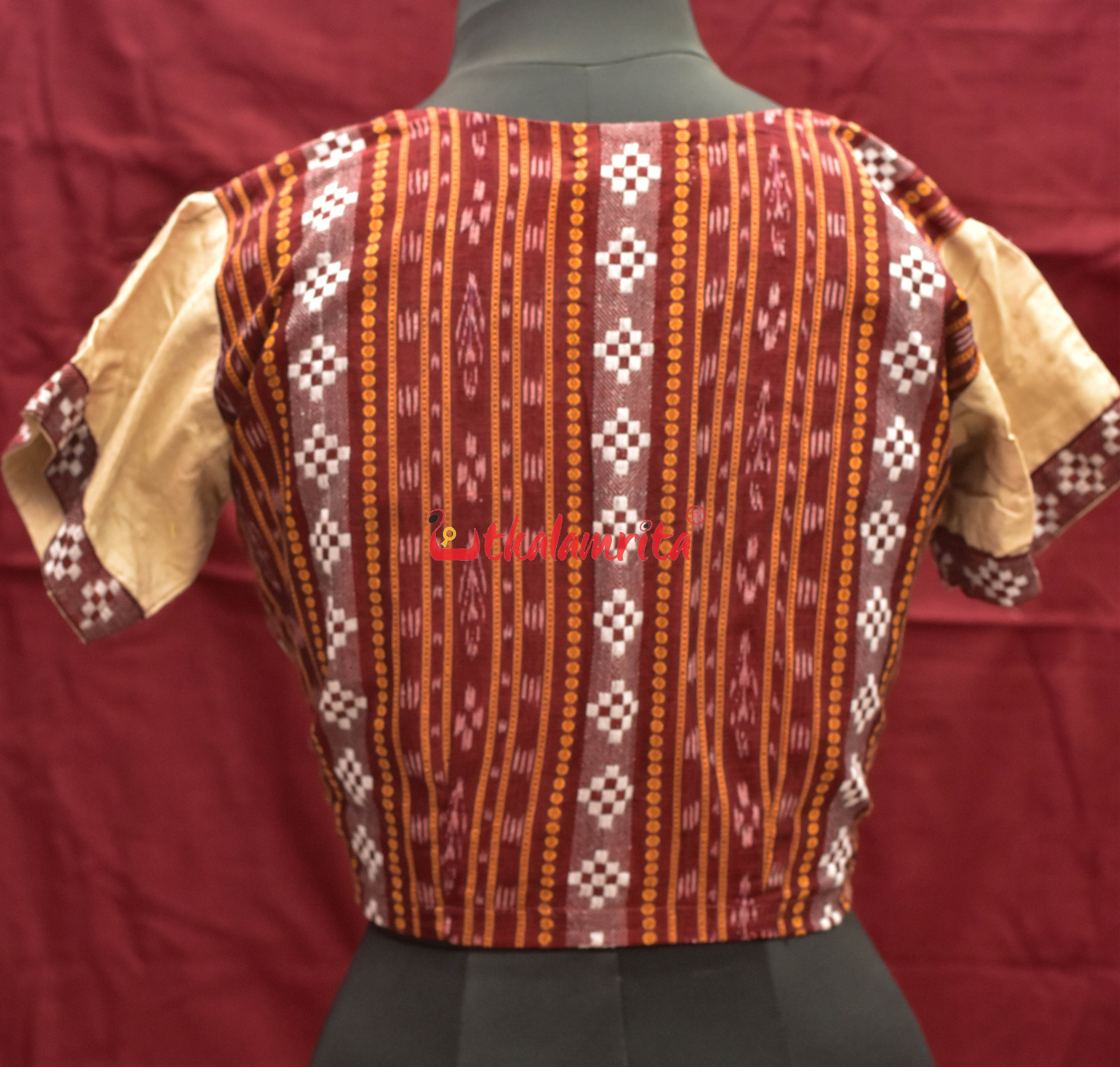 Maroon Half Half (Blouse)