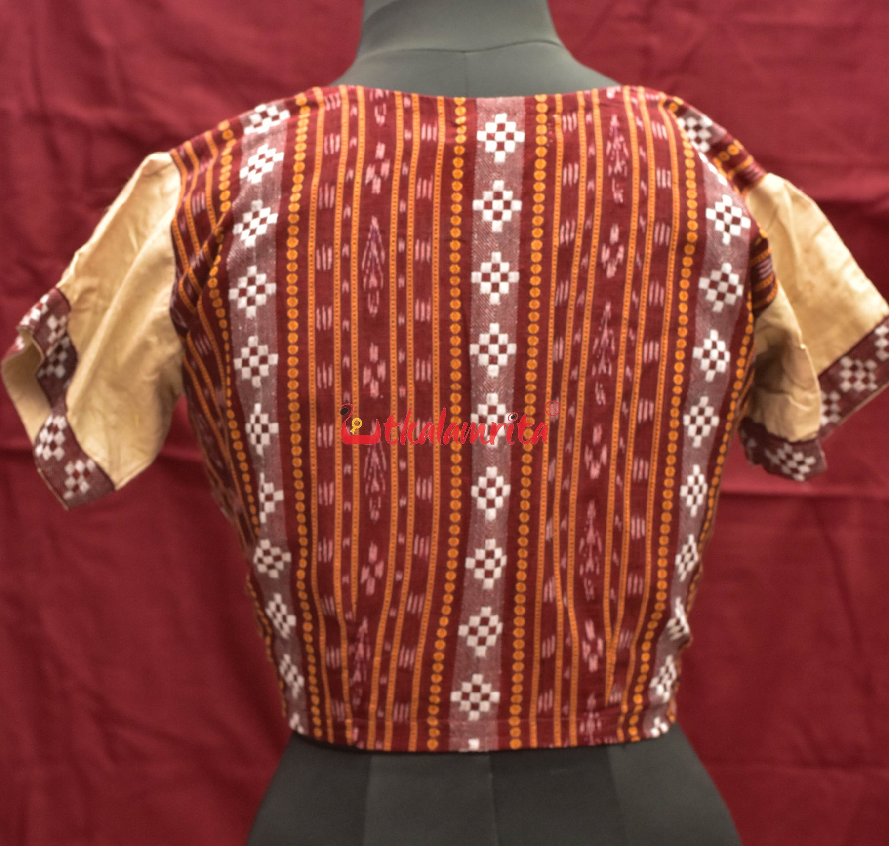 Maroon Half Half (Blouse)