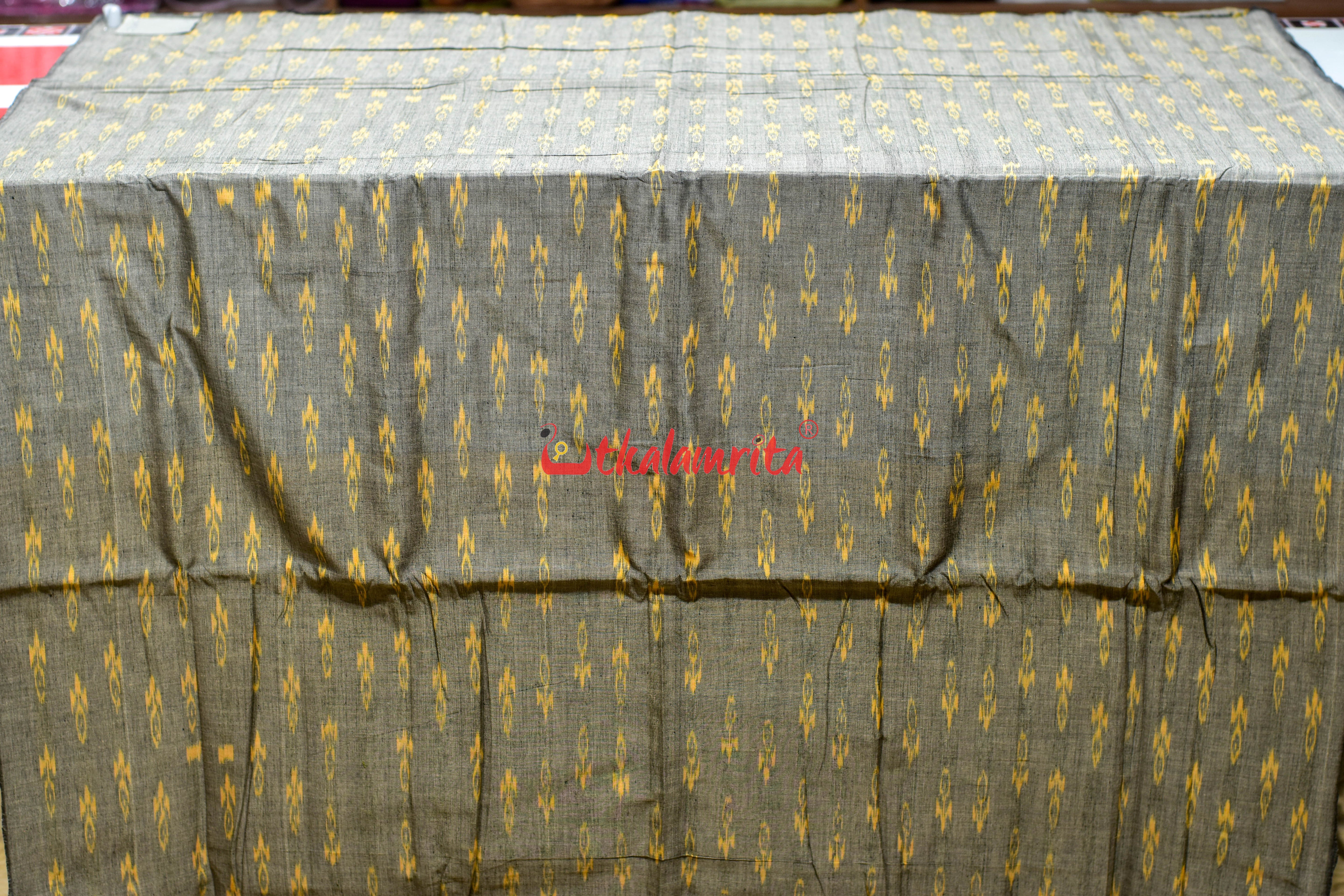Flint Grey Yellow Labanga Bandha Cotton (Fabric)