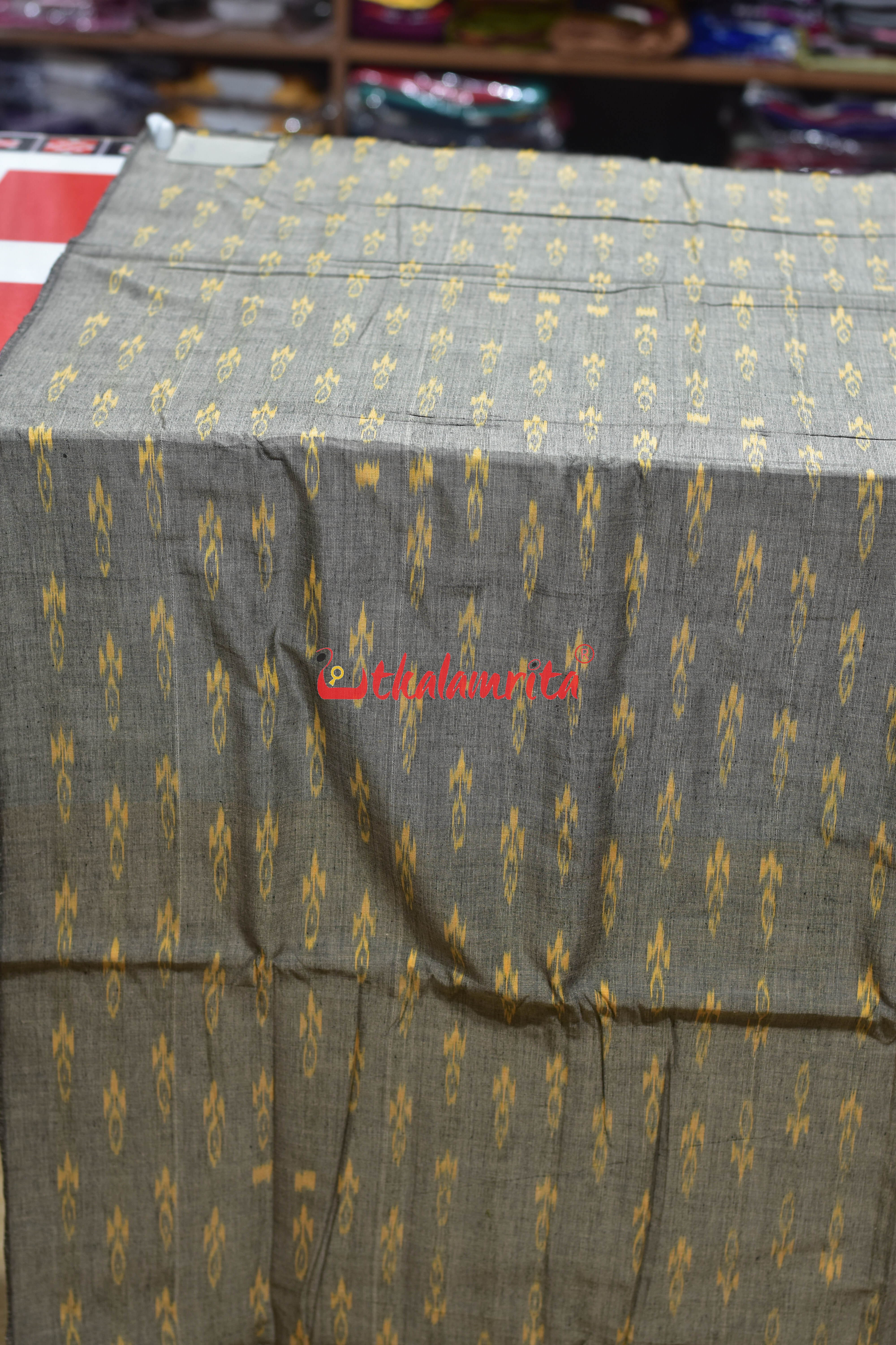 Flint Grey Yellow Labanga Bandha Cotton (Fabric)