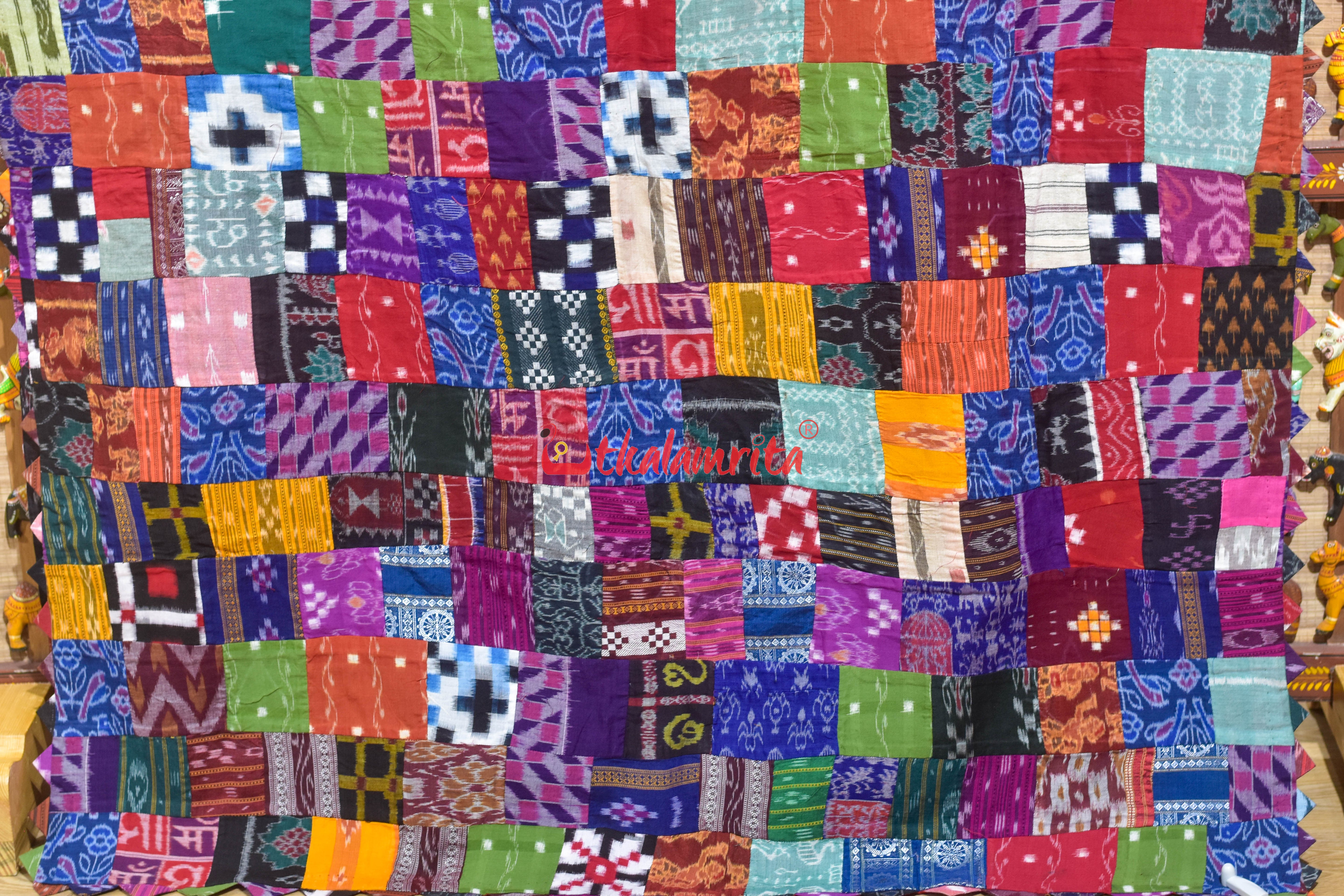 Red with Yellow Buti Designer Sambalpuri Cotton Saree