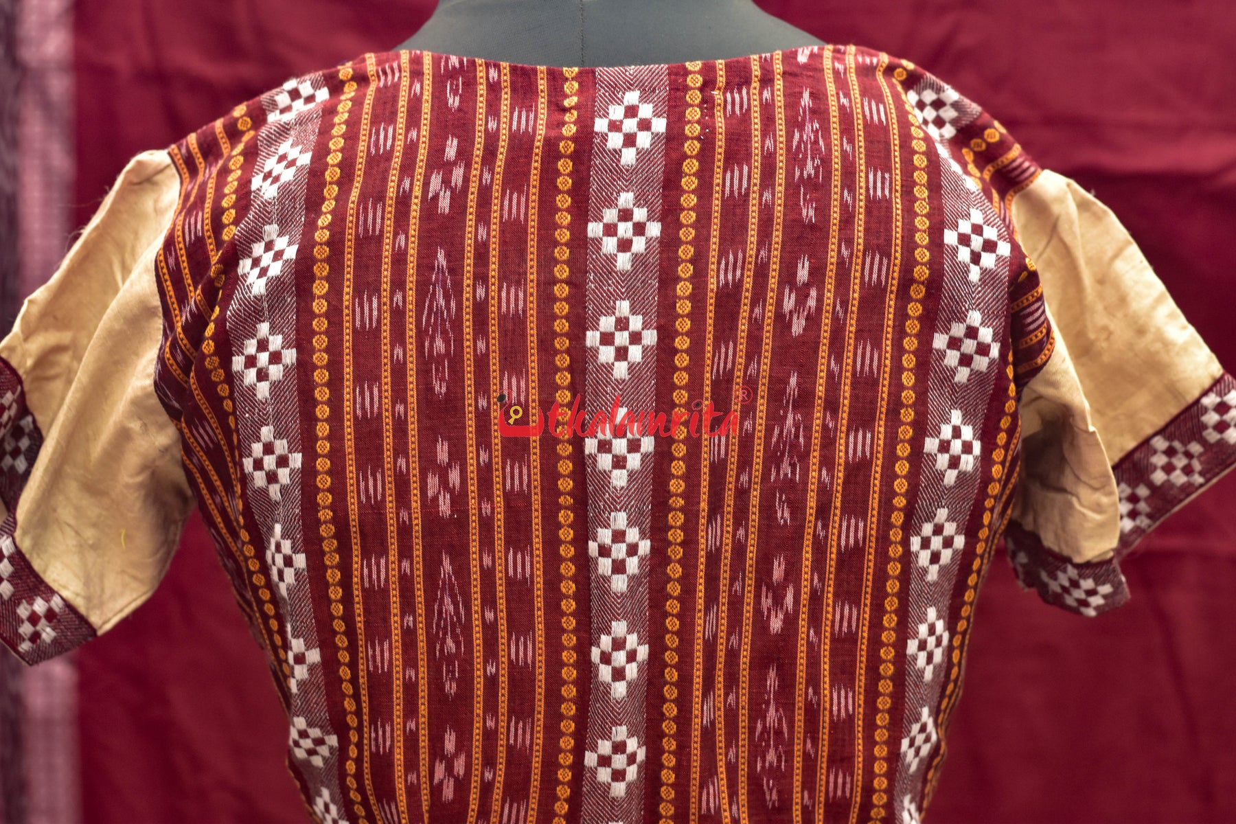 Maroon Half Half (Blouse)