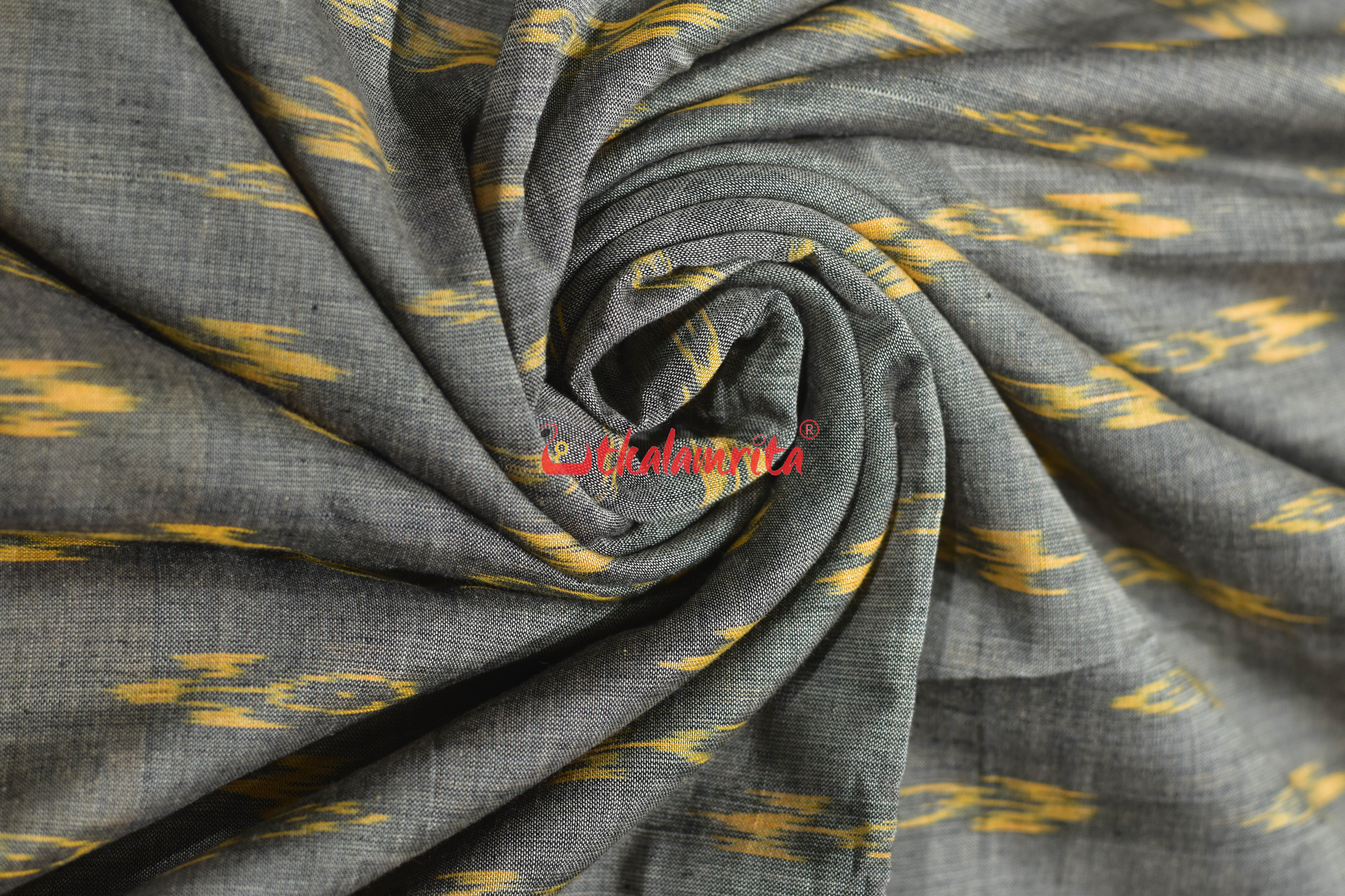 Flint Grey Yellow Labanga Bandha Cotton (Fabric)
