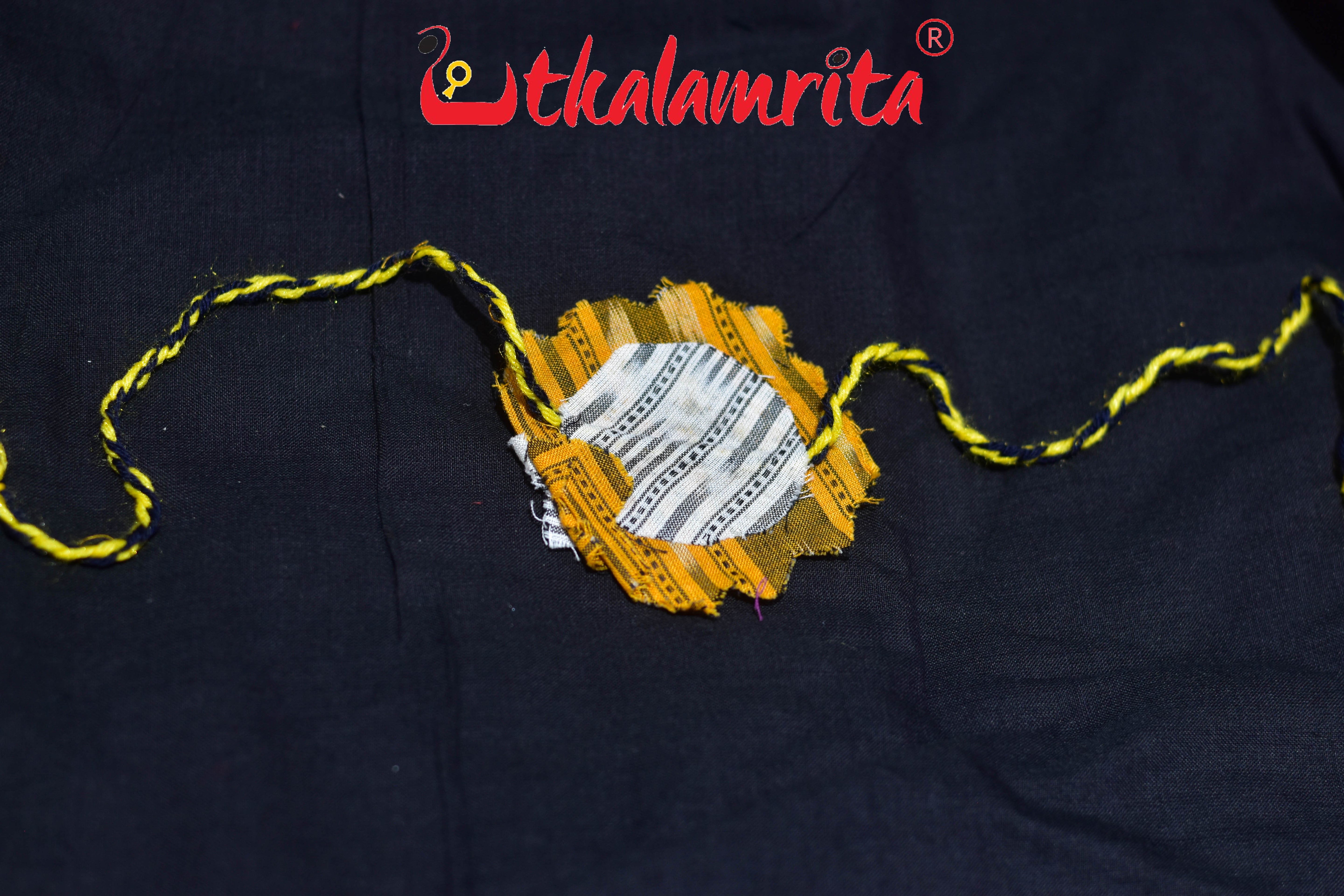 Yellow ikat Jagannath Pattachitra (Ikat Rakhi)