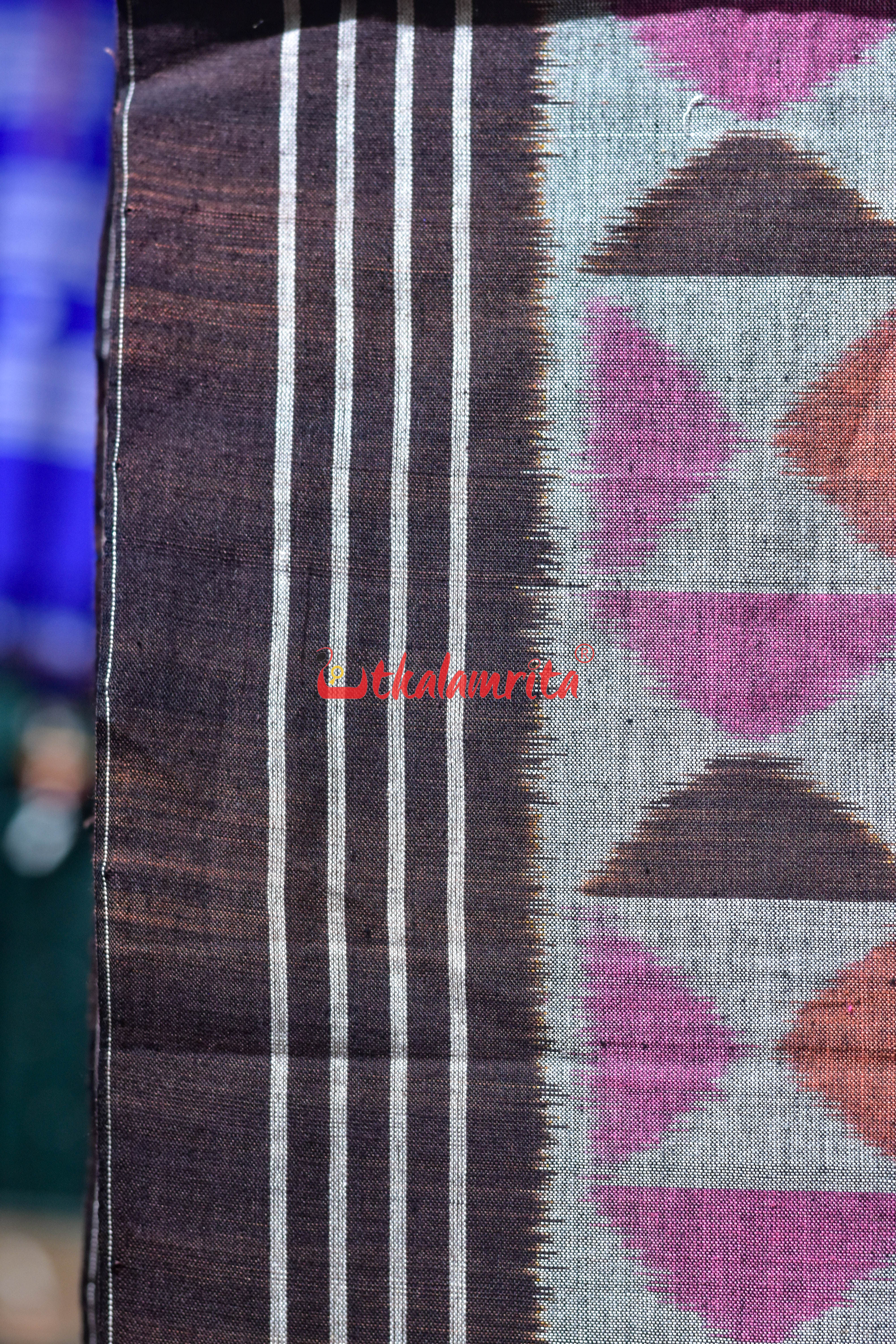 Pink Optical Illusion Khandua Cotton Saree