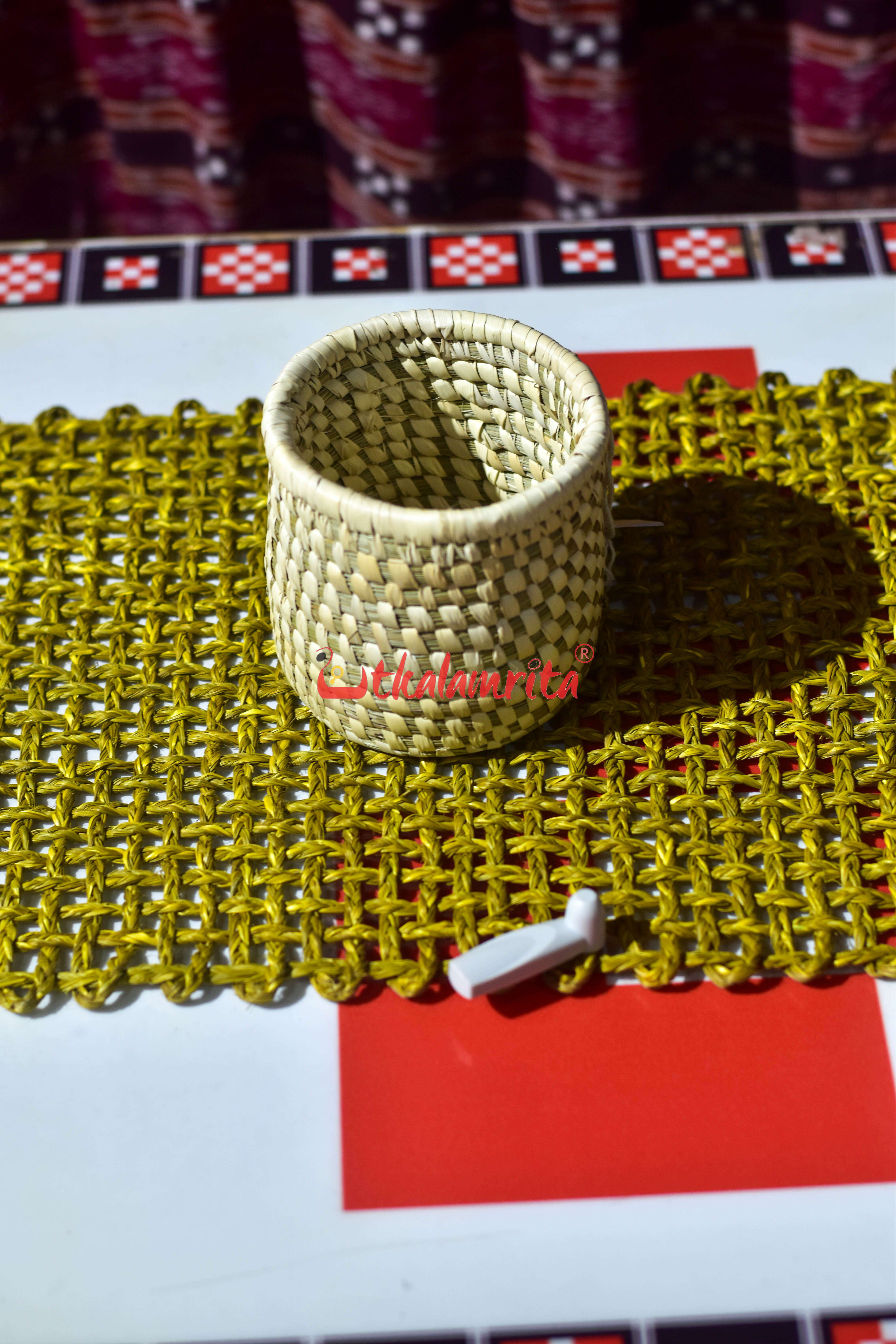 Sabai Grass Jali Mat Single Layer (Mustard)