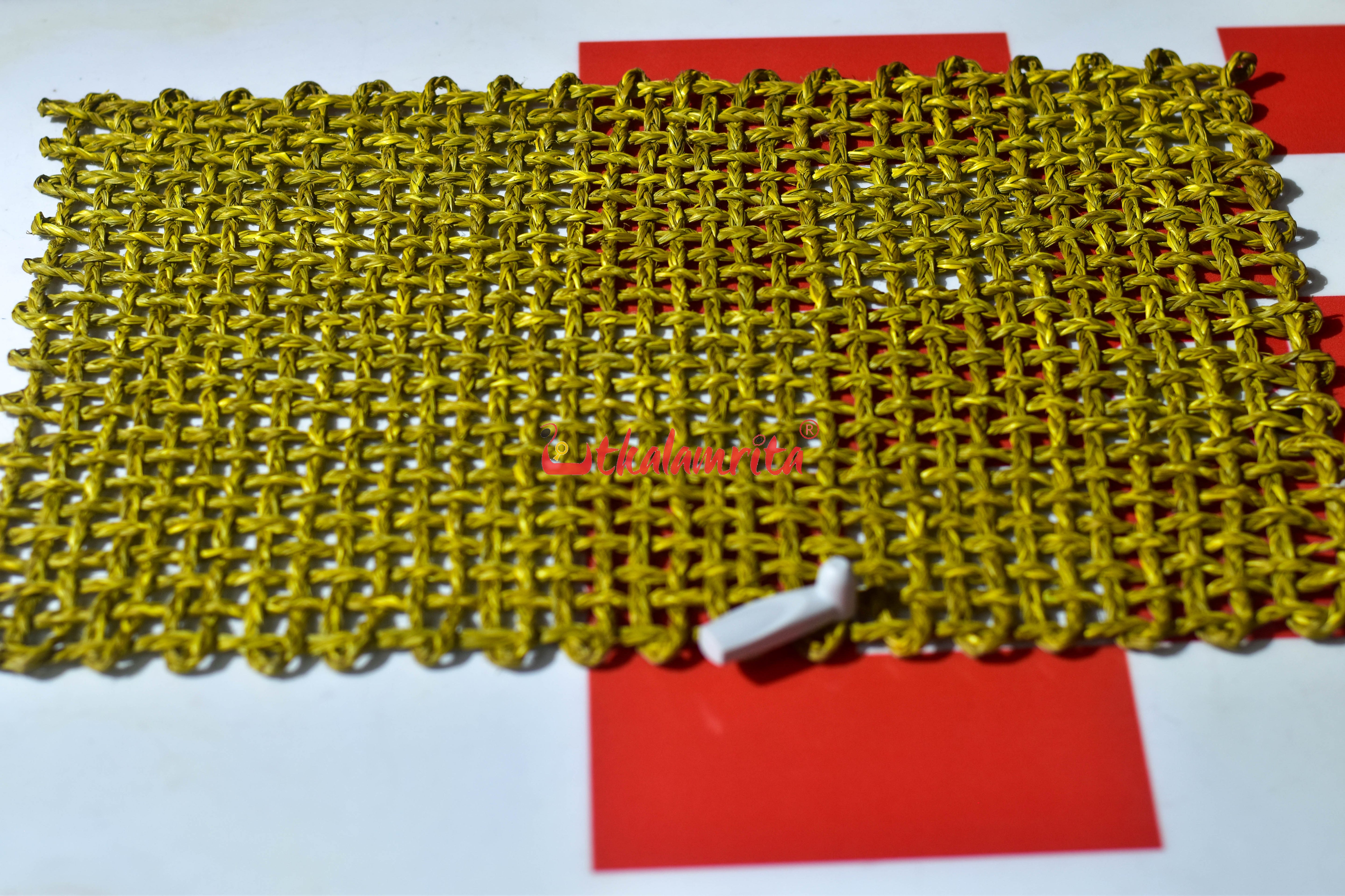 Sabai Grass Jali Mat Single Layer (Mustard)