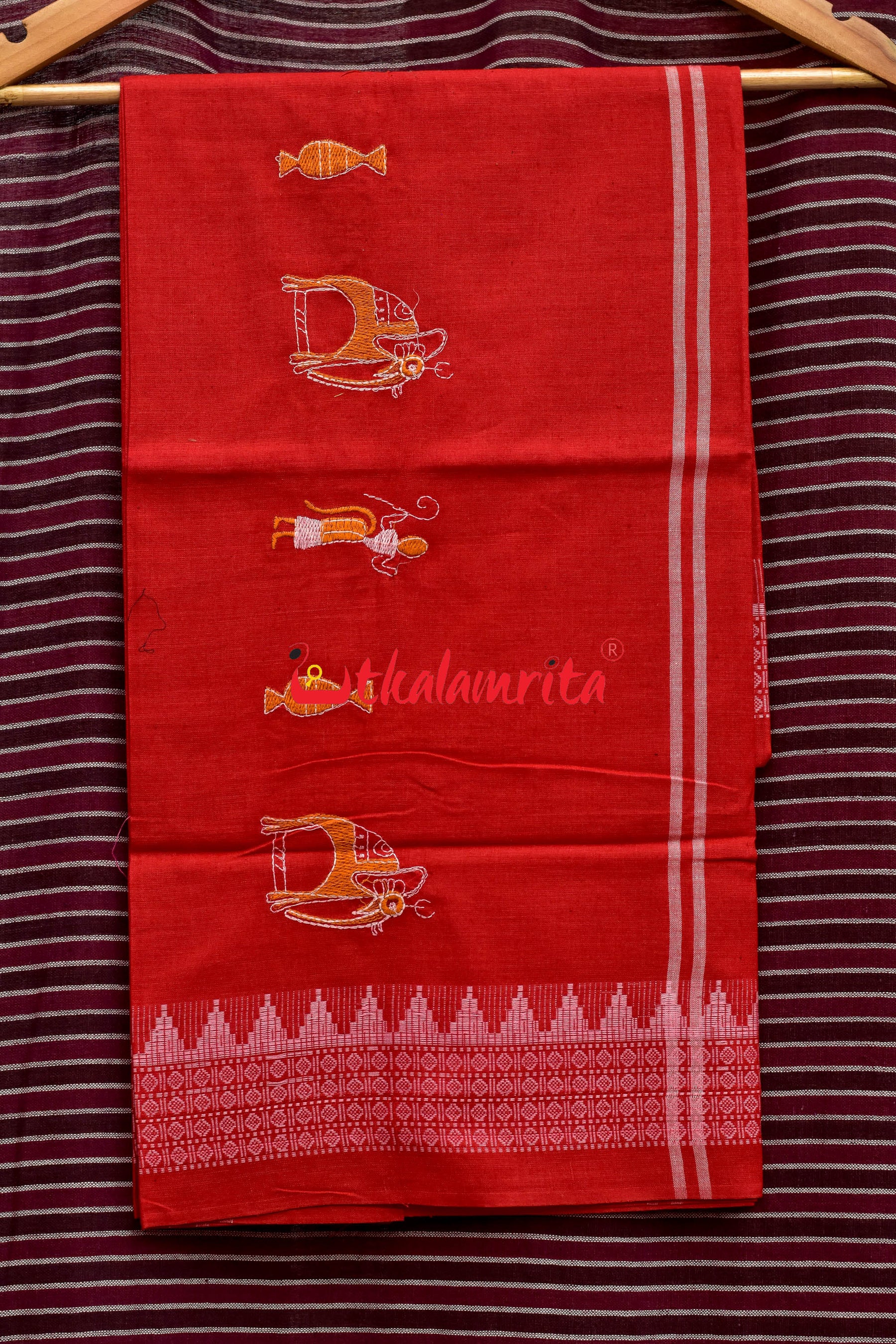 Yellow Red Tribal Village Dress Set