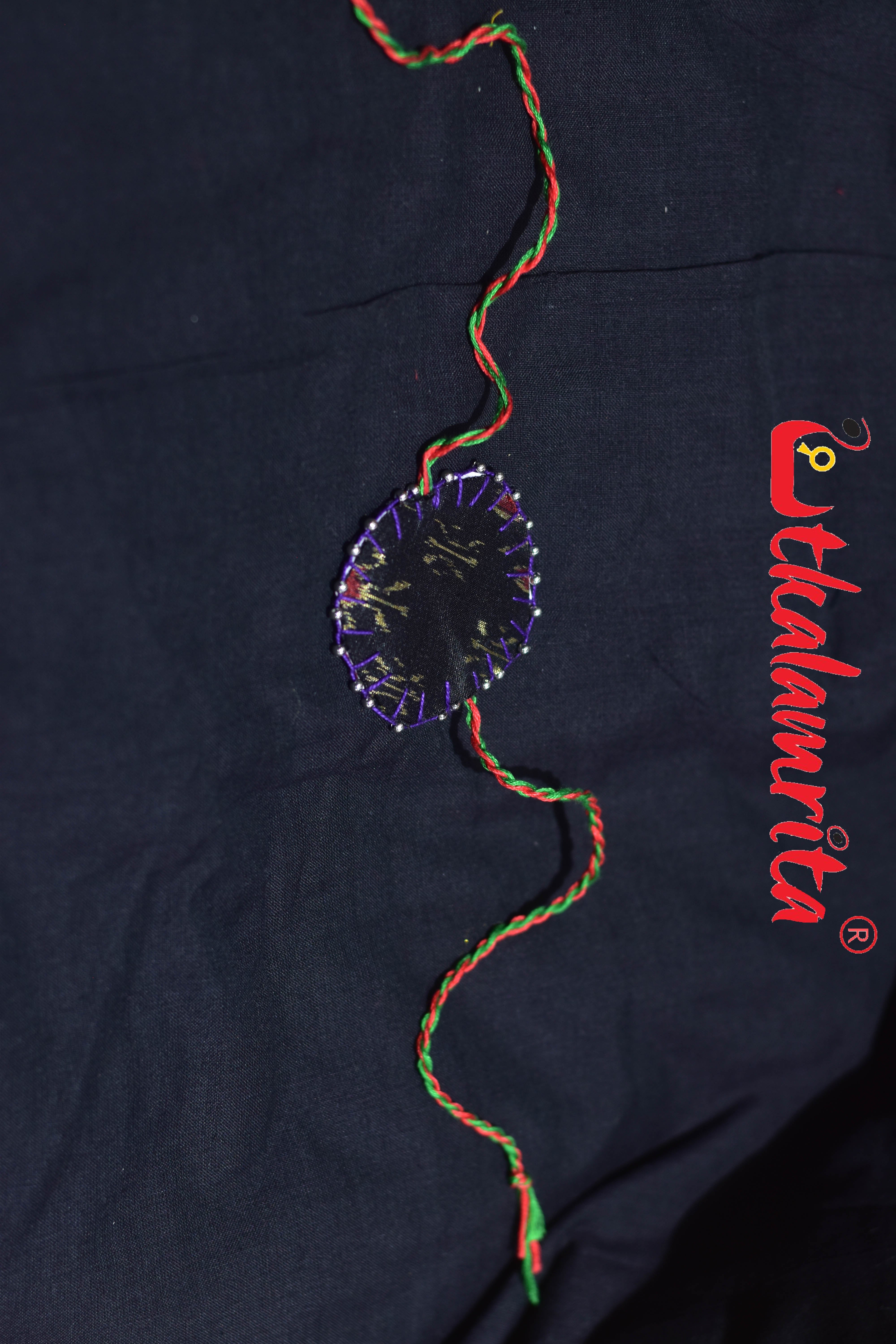 Purple Flower (Ikat Rakhi)