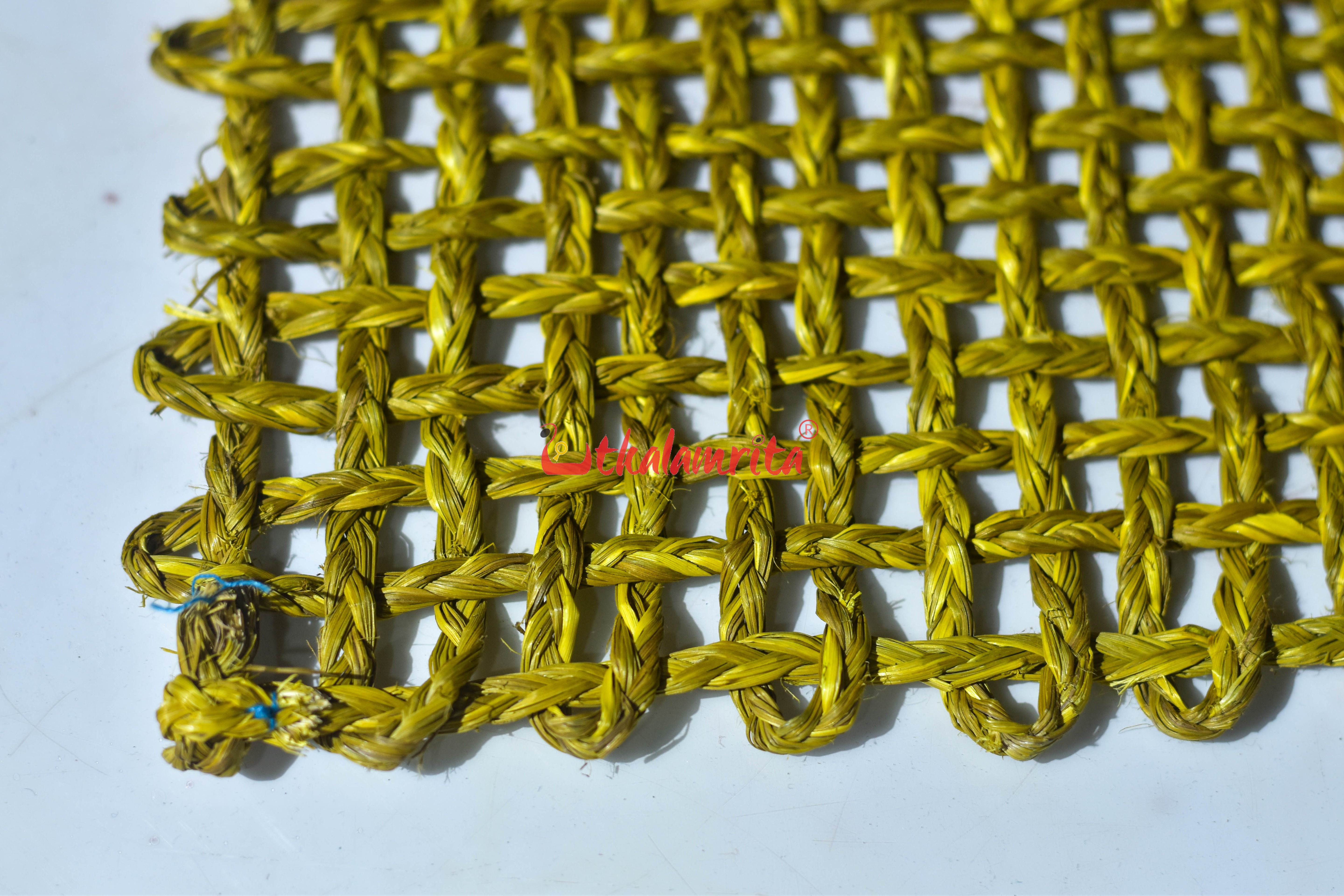 Sabai Grass Jali Mat Single Layer (Mustard)