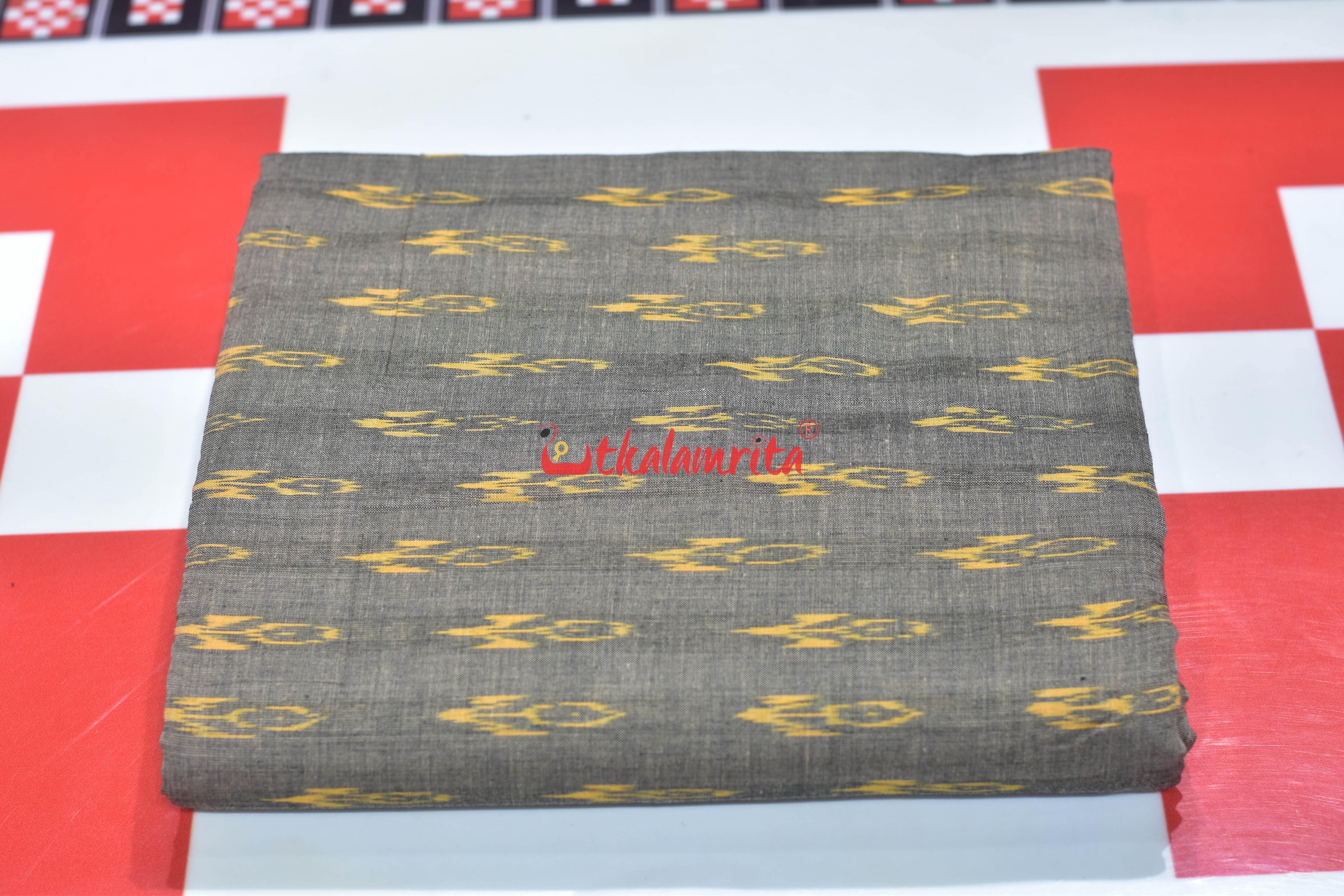 Flint Grey Yellow Labanga Bandha Cotton (Fabric)