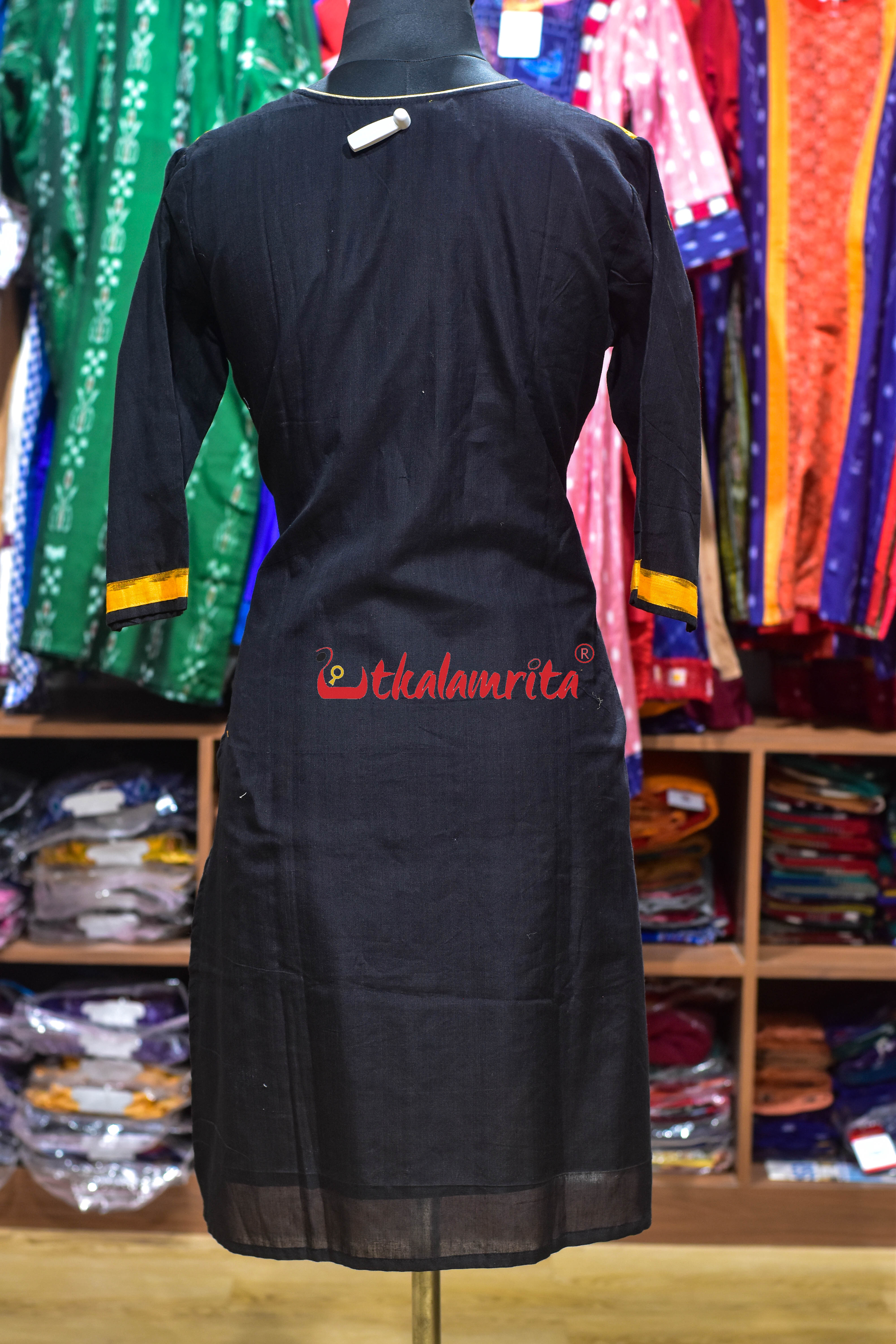 Maroon Mustard Ikat Elegance (Ladies Kurti)