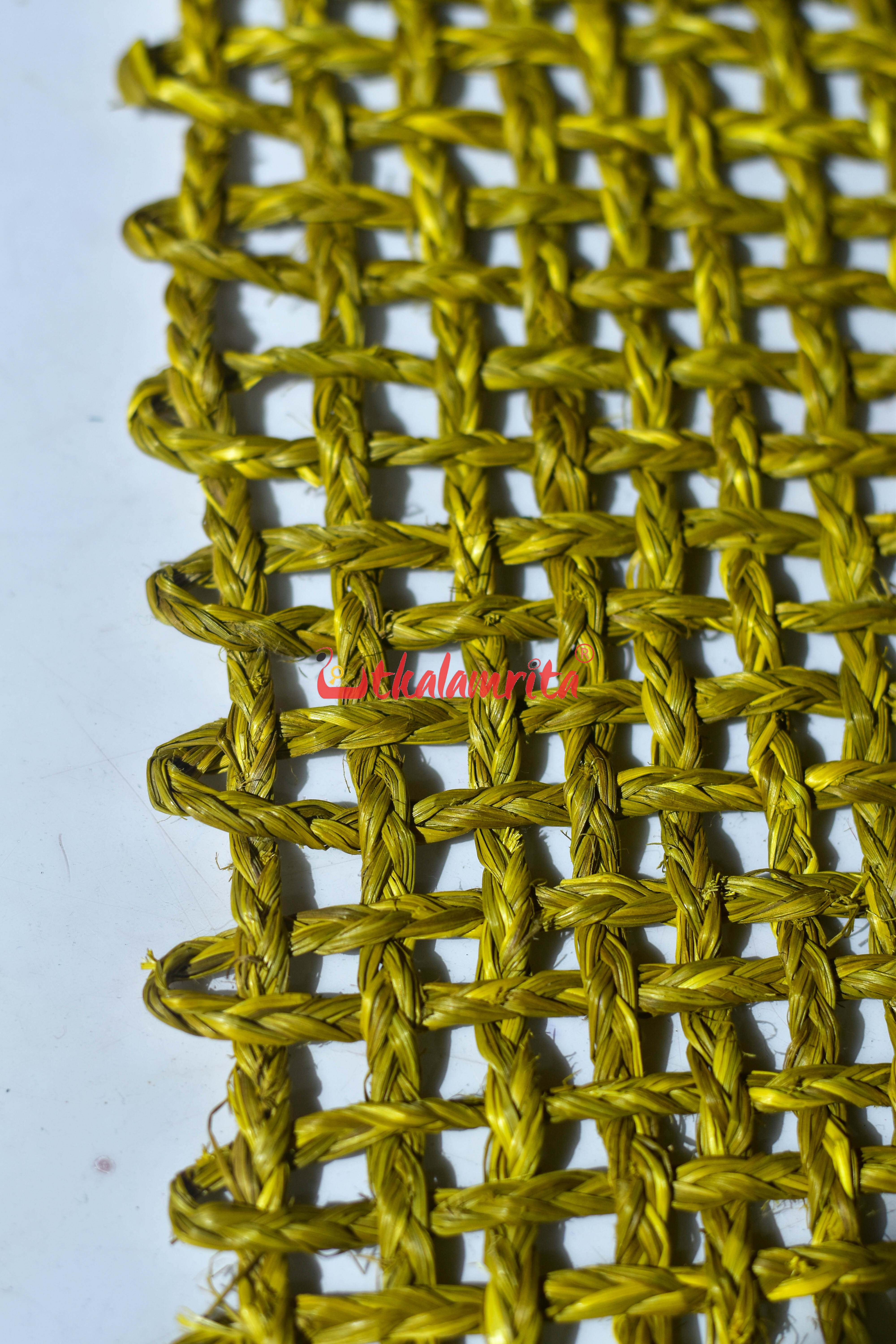Sabai Grass Jali Mat Single Layer (Mustard)