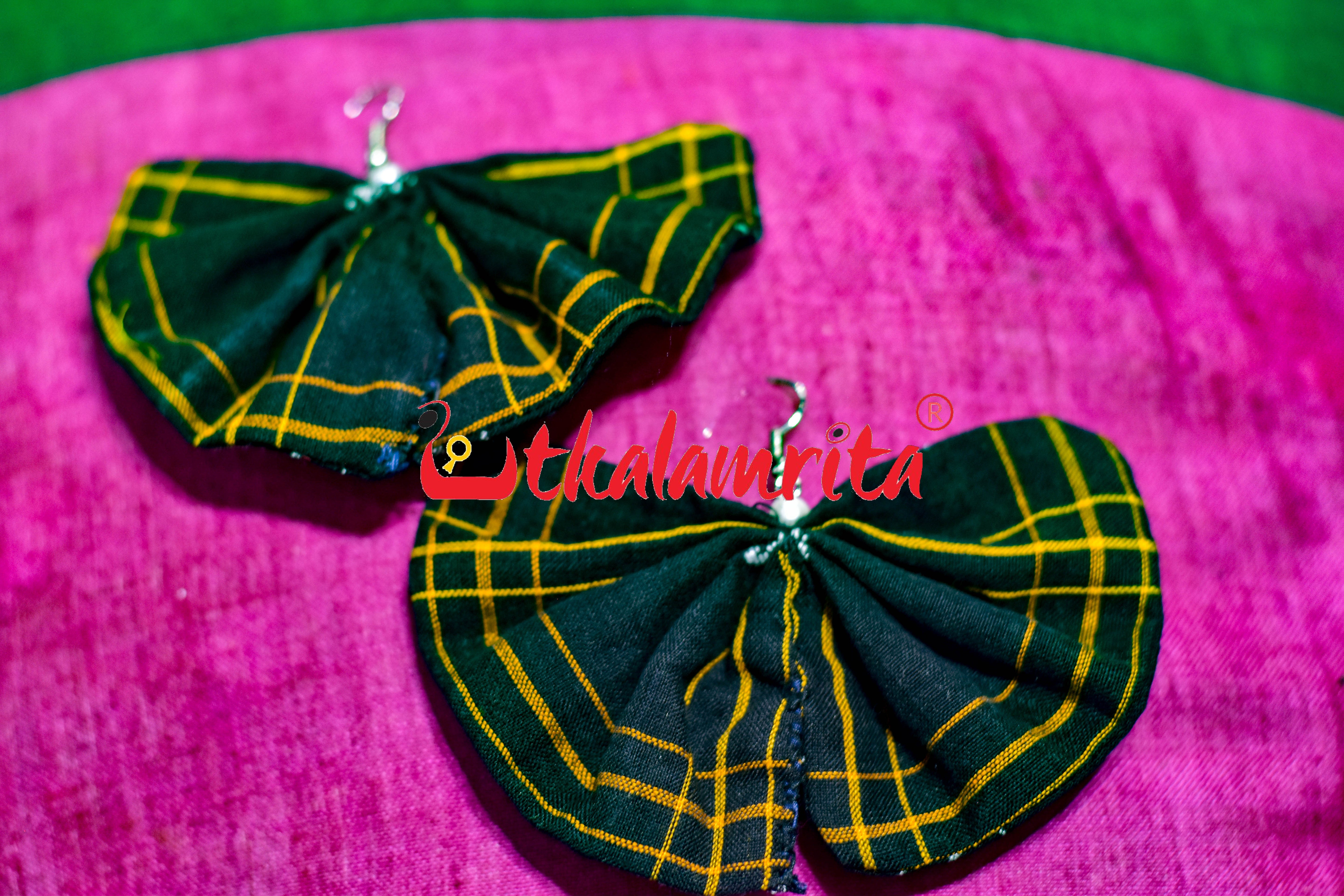 Black Golden Half Earrings