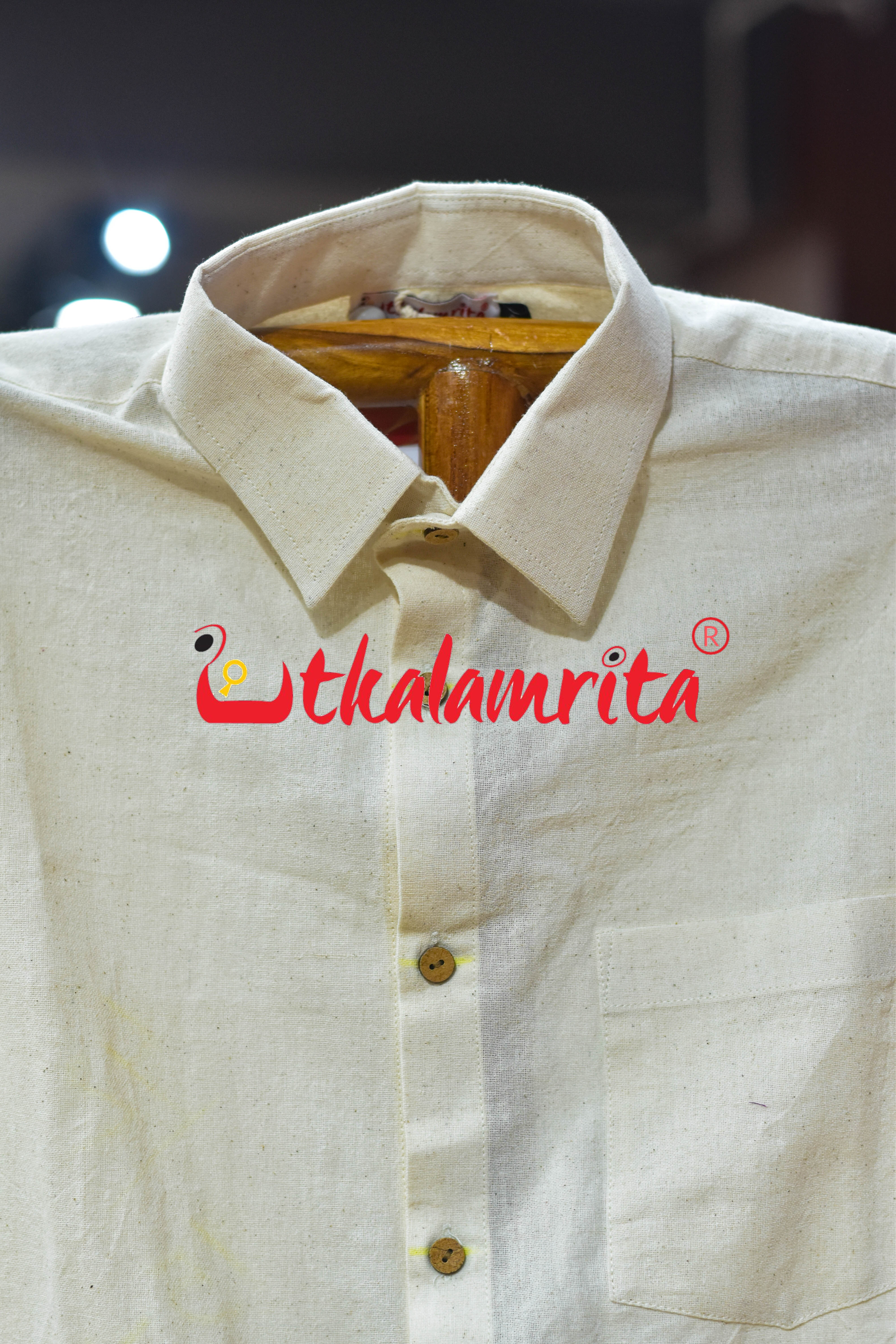 Kotpad Plain White (Men's Full Shirt)