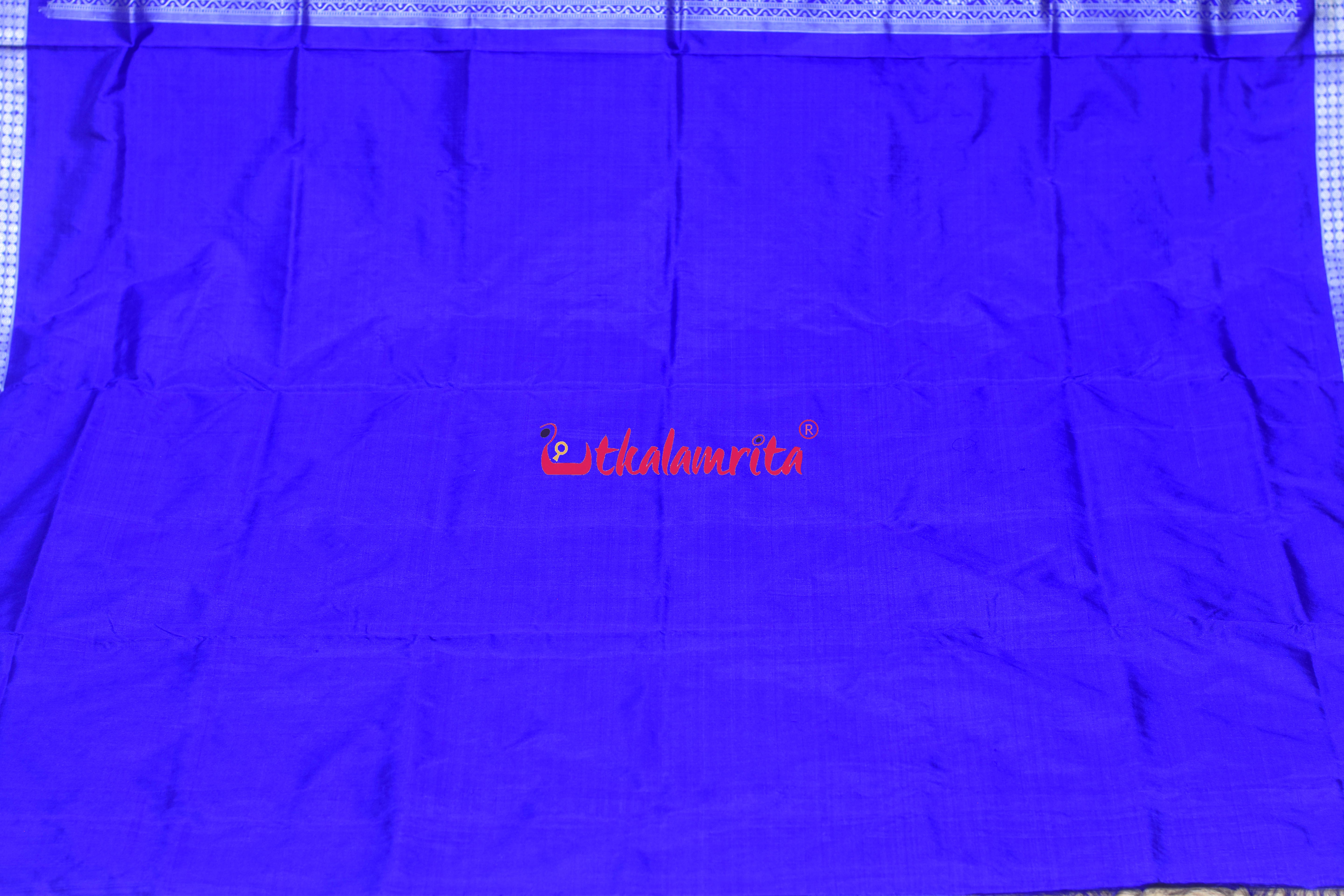 Blue Tribals Body Bomkai Silk Saree