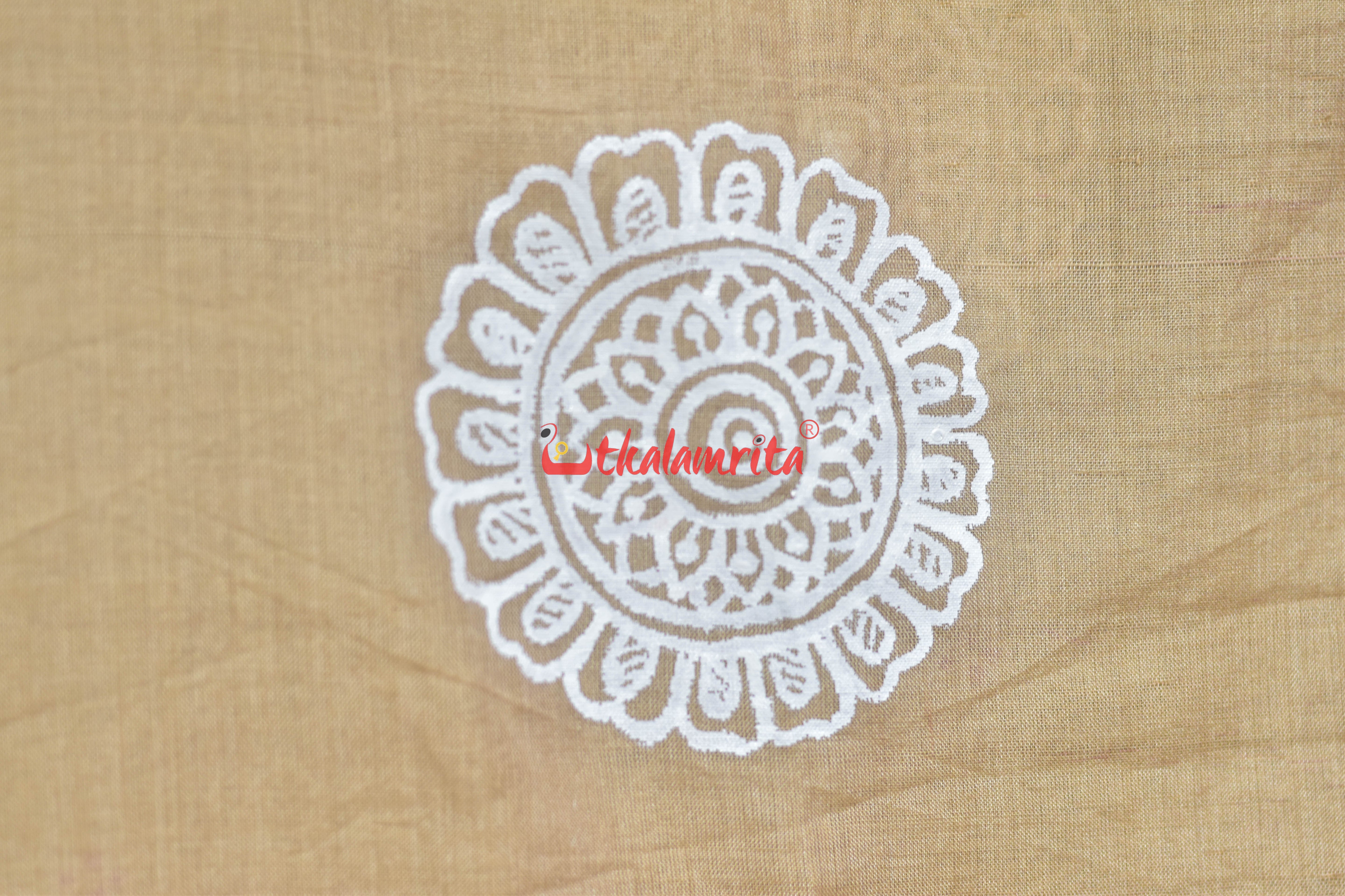 Ghee Maroon Chita Jhoti Pattachitra Cotton Saree