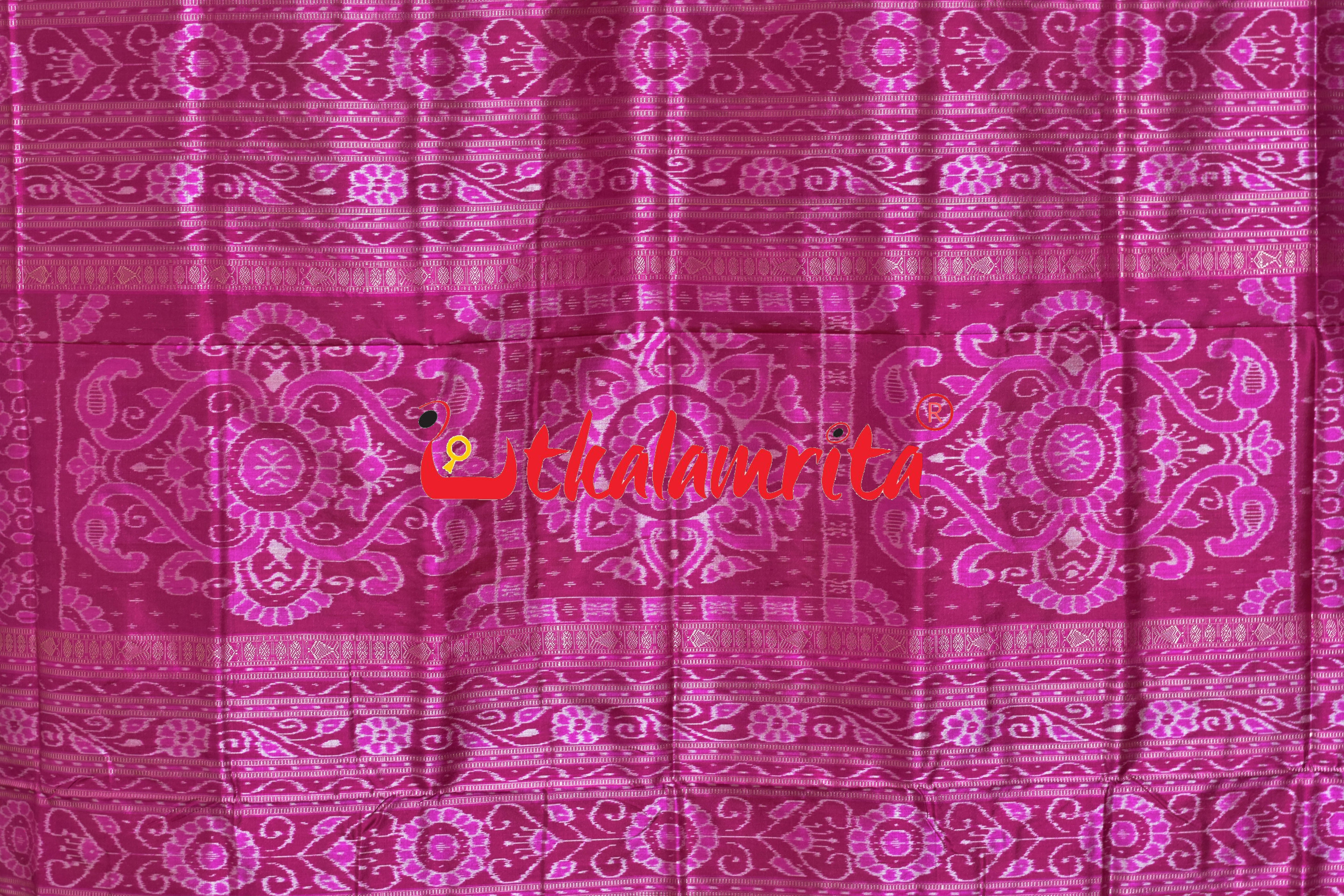 Yellow Rani Jhumka Bomkai Silk Saree