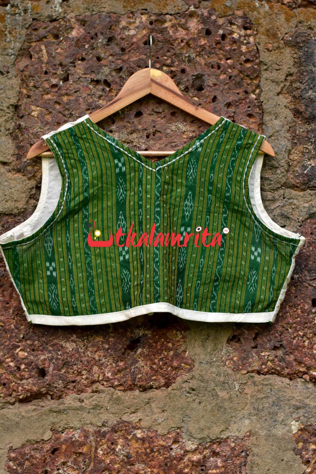 Green Ikat & White (Ladies Shrug )