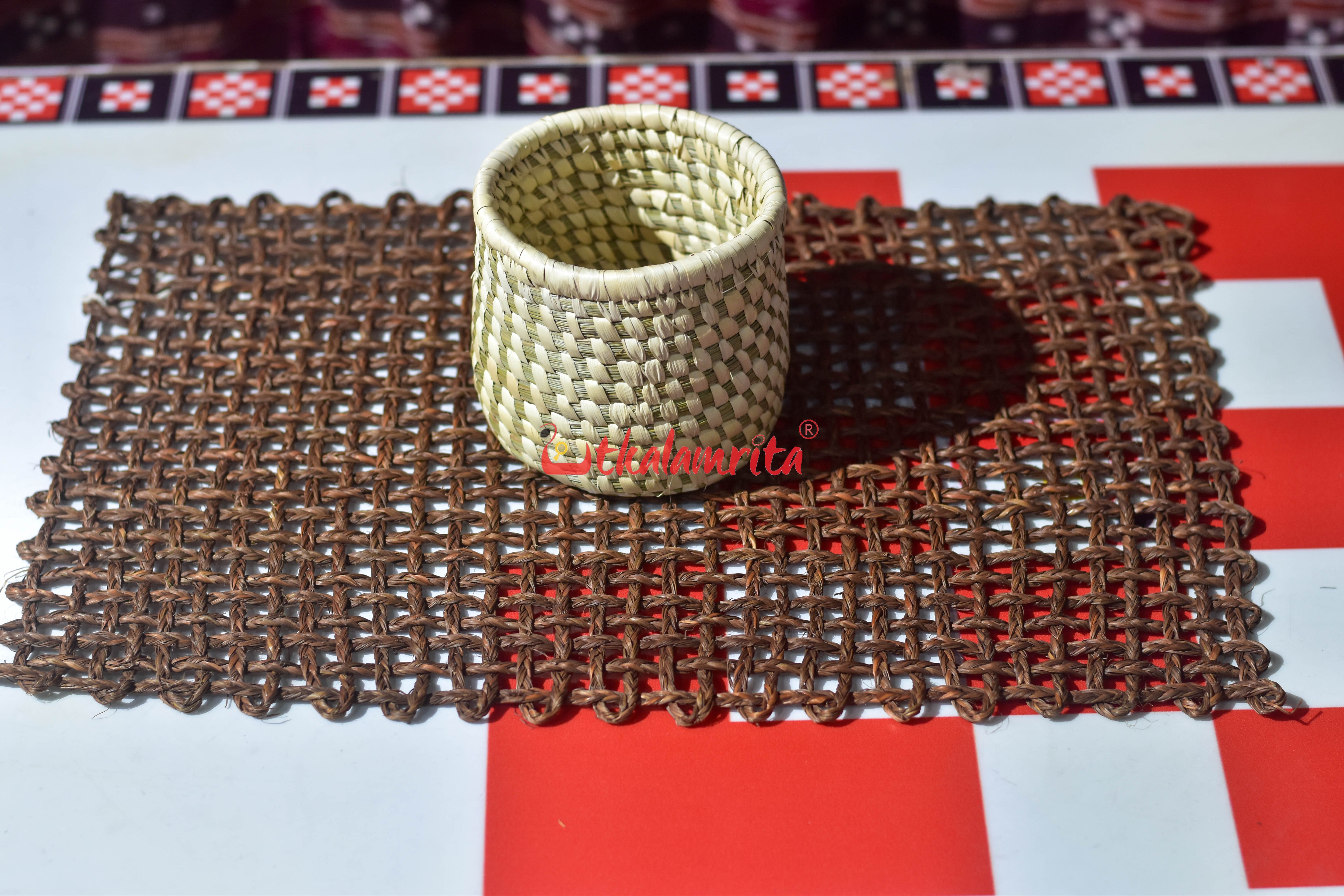 Sabai Grass Jali Mat Single Layer (Brown)