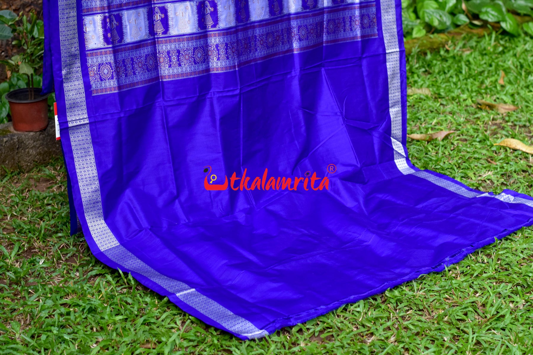 Steely Purple Doll Bomkai Silk Saree
