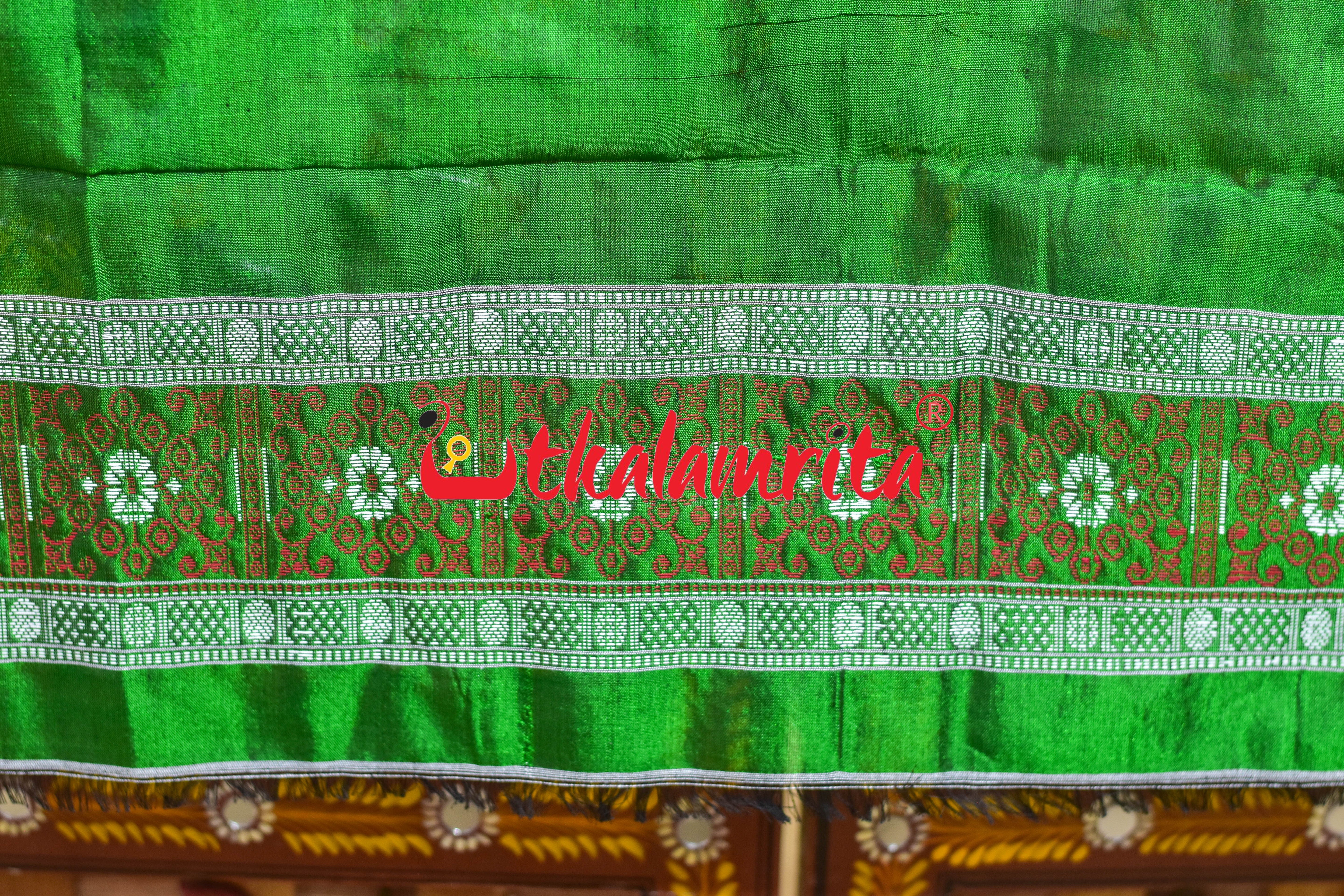 Green Red Doll Bomkai Bapta Dress Set