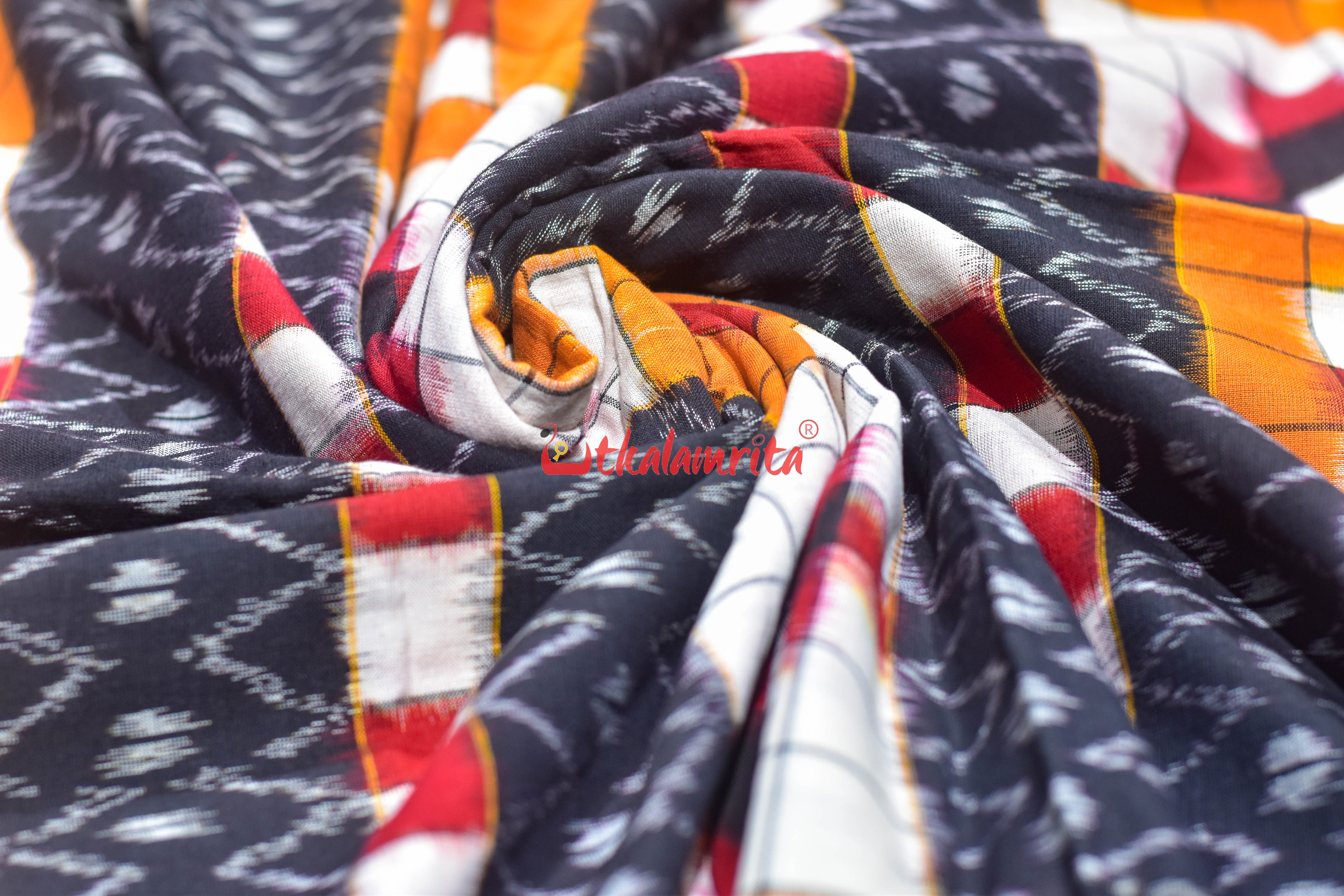 Yellow Red Bichitrapuri Cotton (fabric)