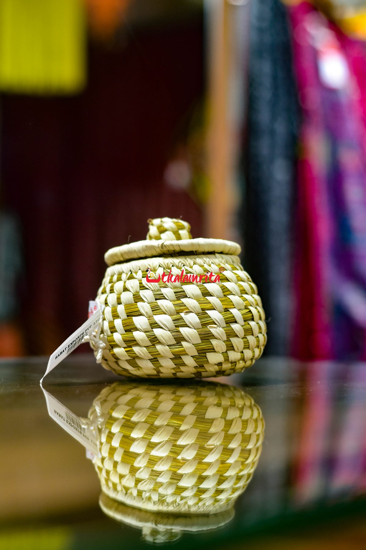 Sabai Grass Yellow Jewellery Box