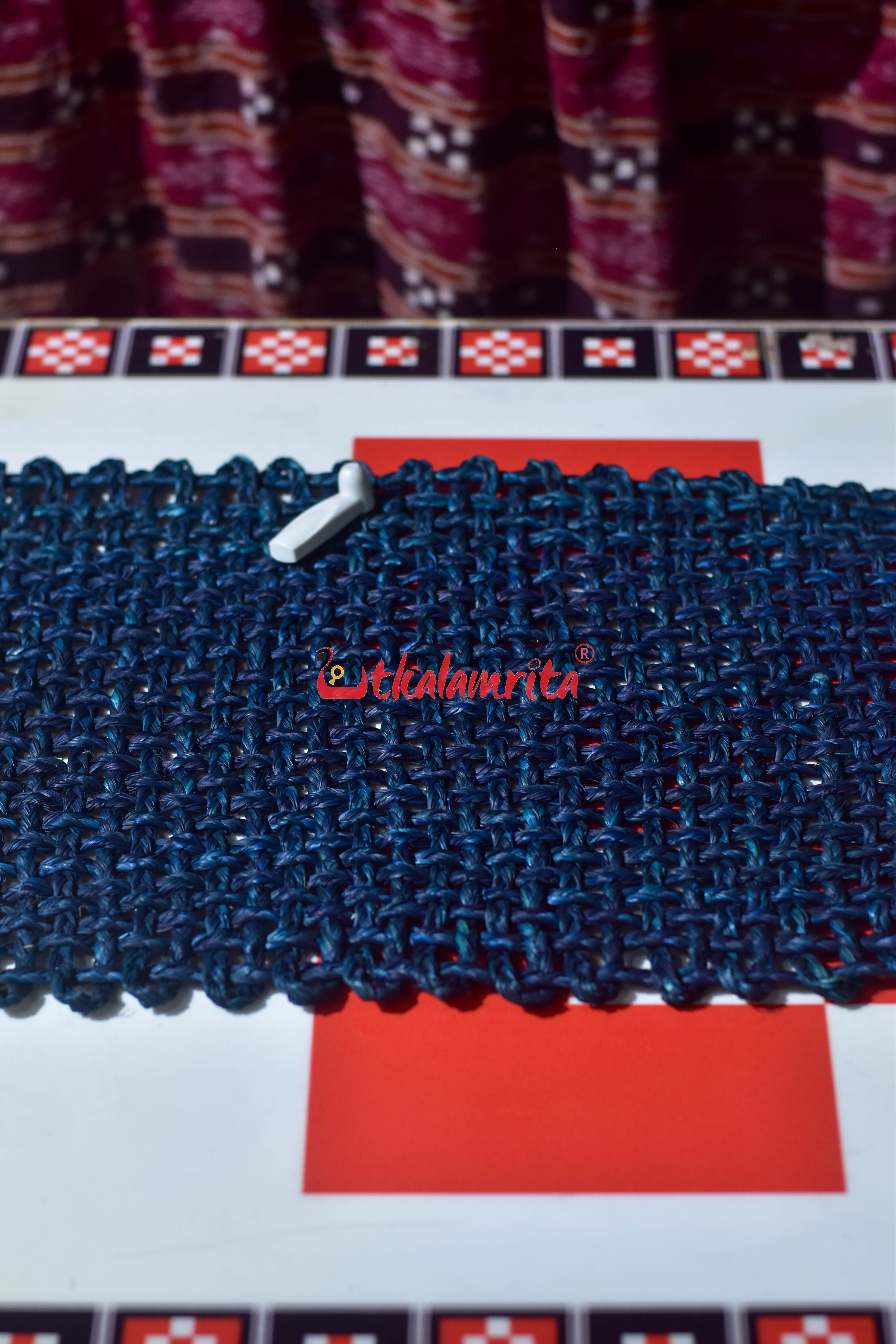 Sabai Grass Jali Mat Single Layer (Deep Blue)