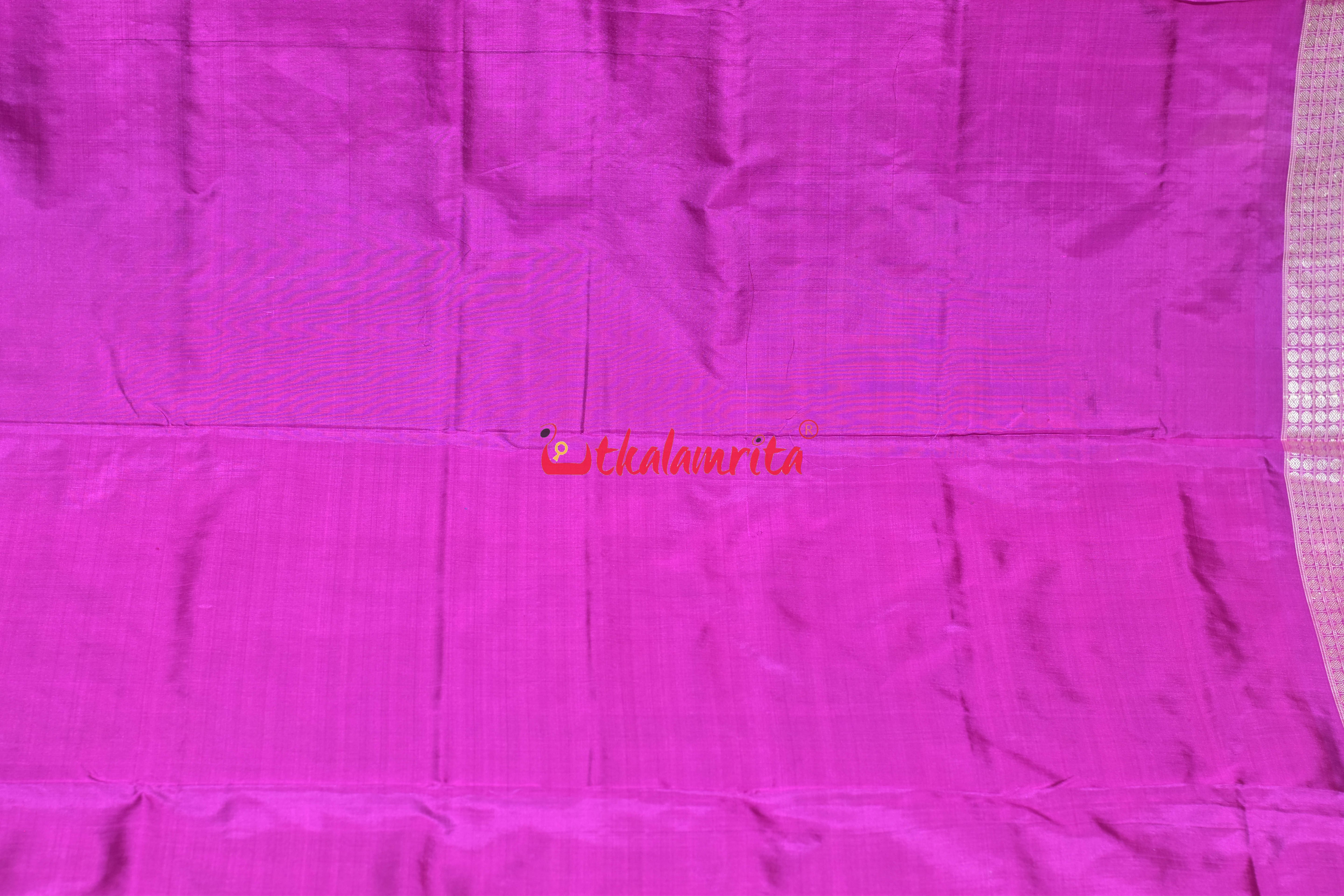 Green Pink Dual Shade Tribal Elephant Bomkai Silk Saree