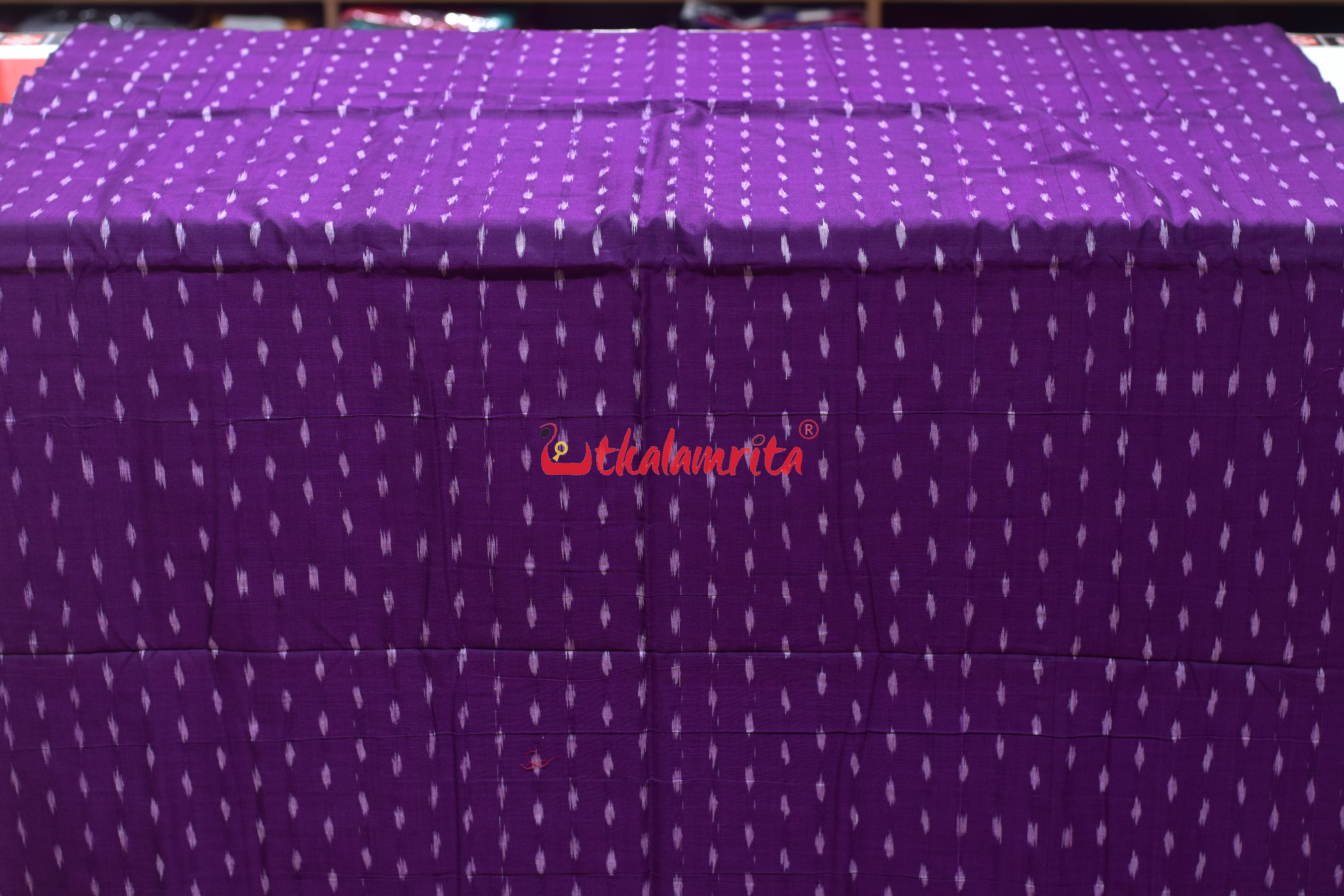 Purple White Dots (Fabric)