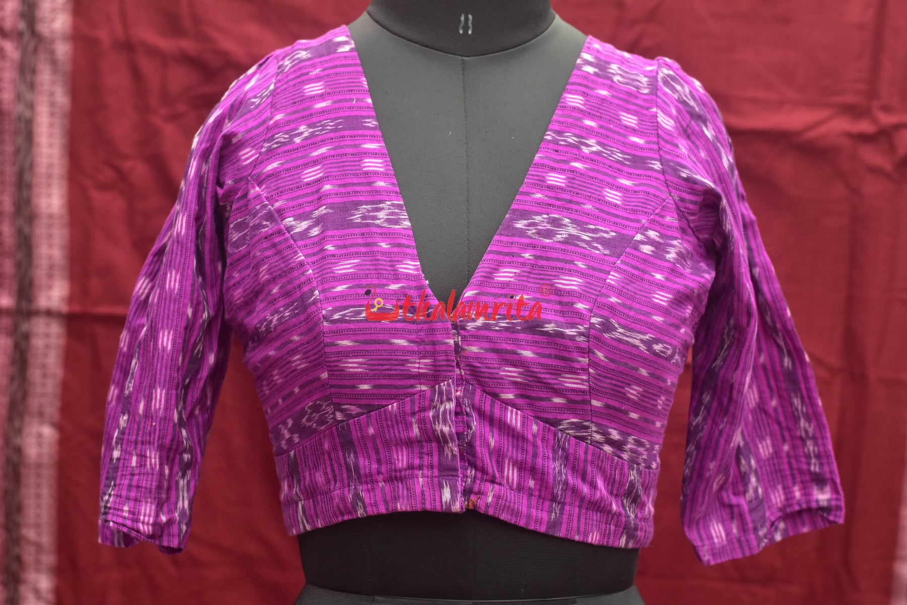 Dark Magenta Ikat (Blouse)
