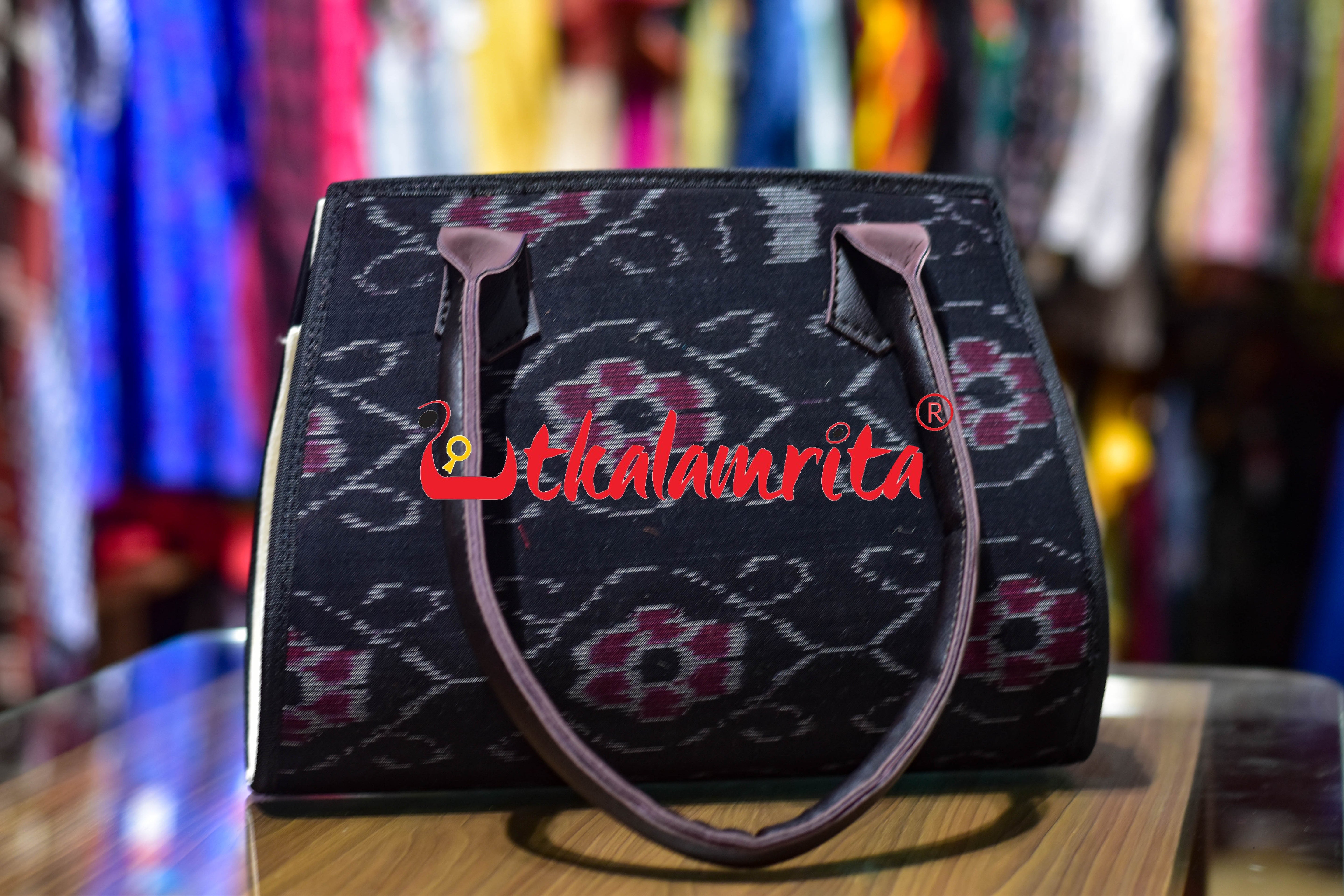 Black Tetris Trapezium Vanity Bag