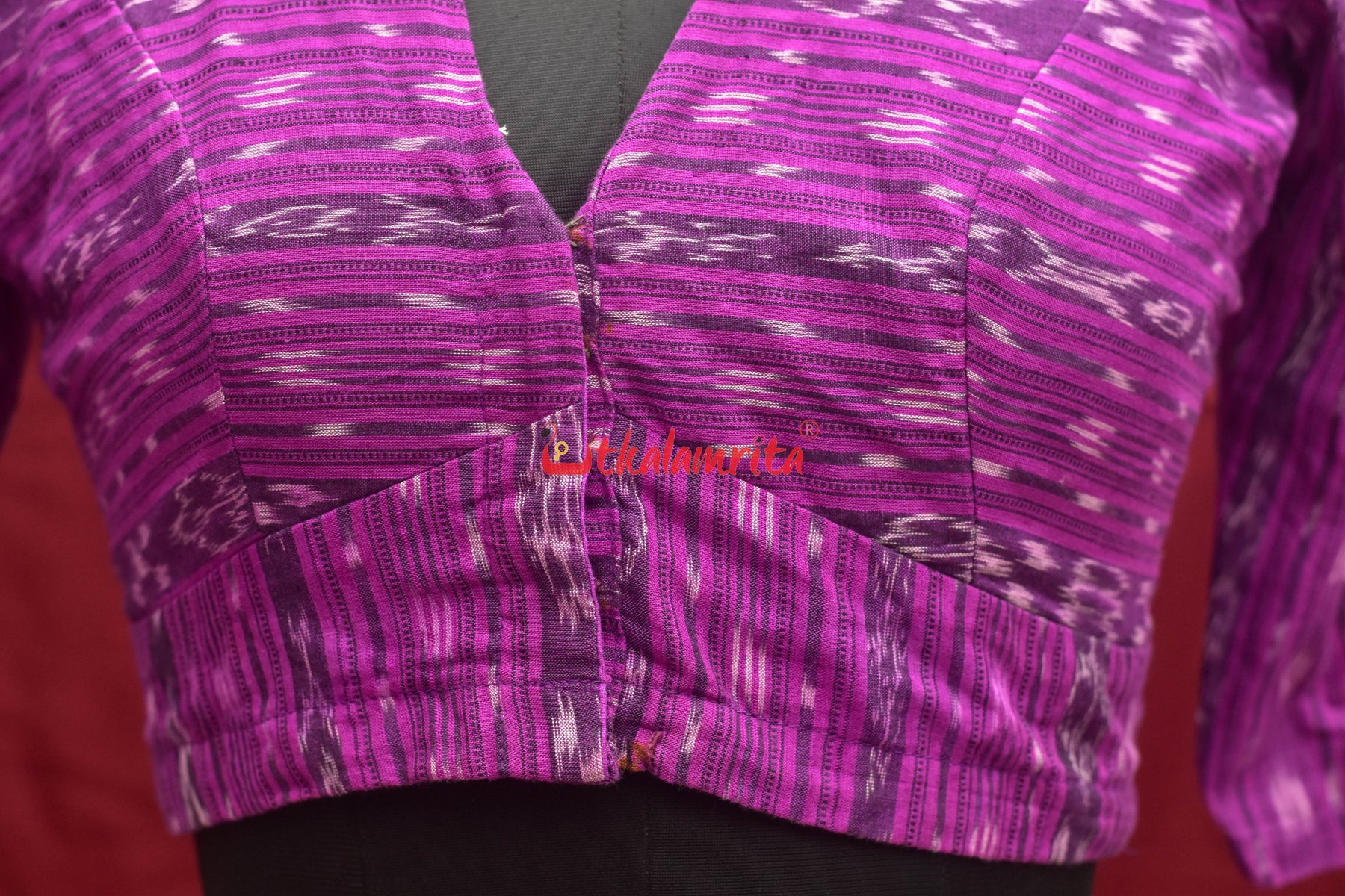 Dark Magenta Ikat (Blouse)