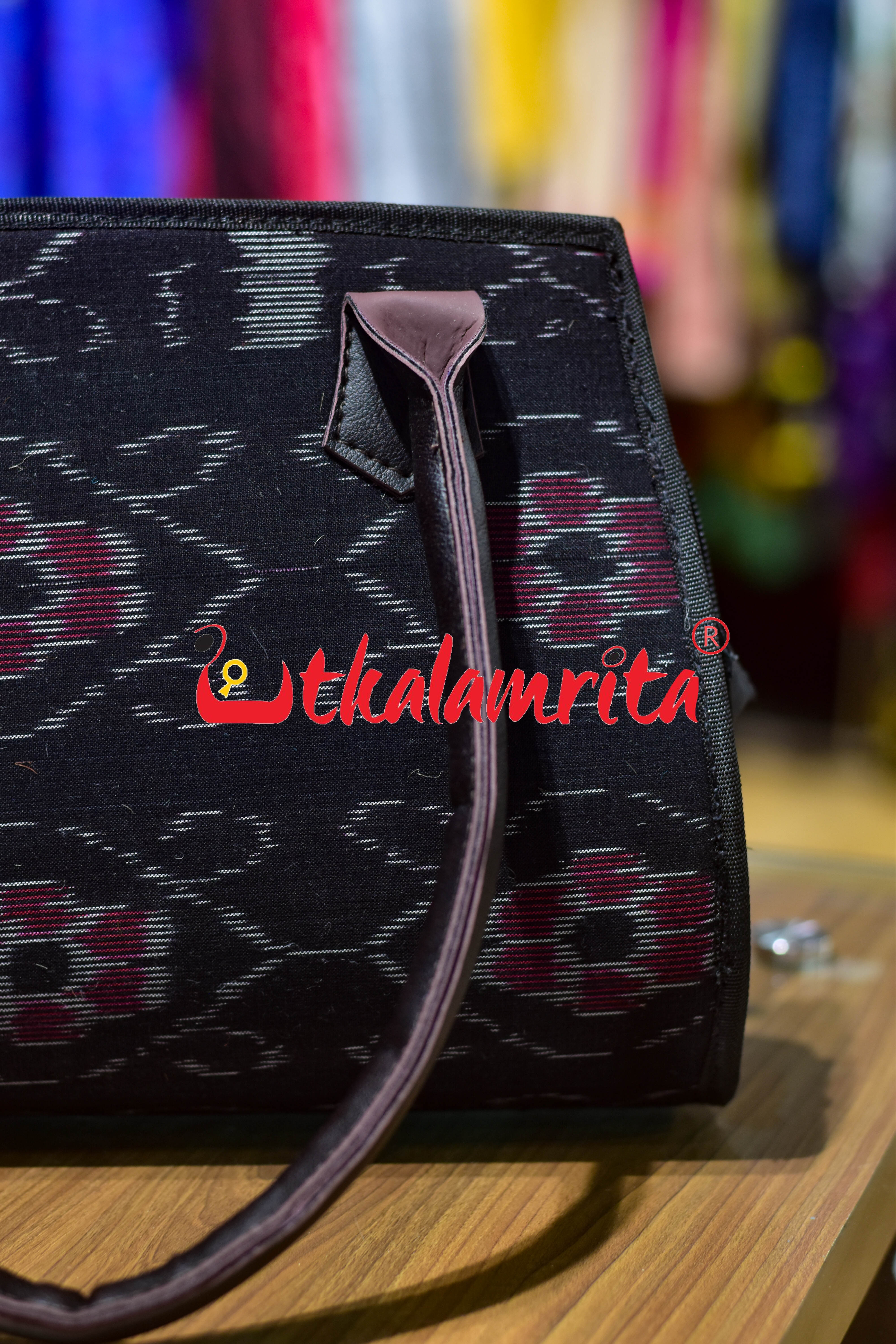 Black Tetris Trapezium Vanity Bag