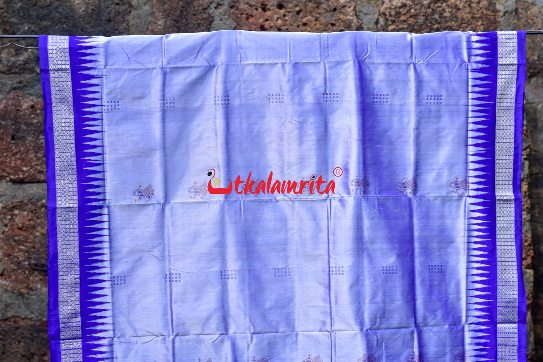 Steely Purple Doll Bomkai Silk Saree