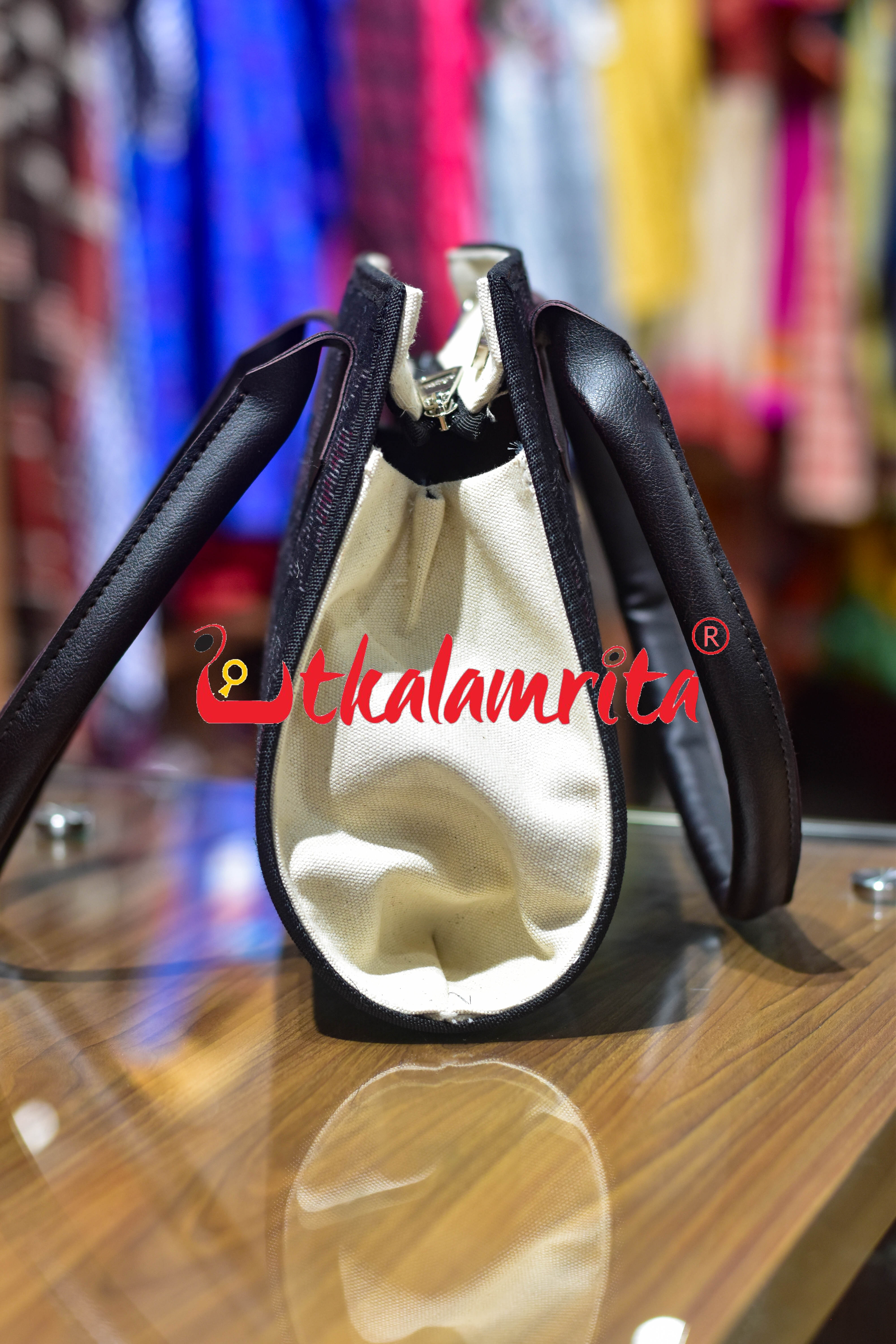 Black Tetris Trapezium Vanity Bag