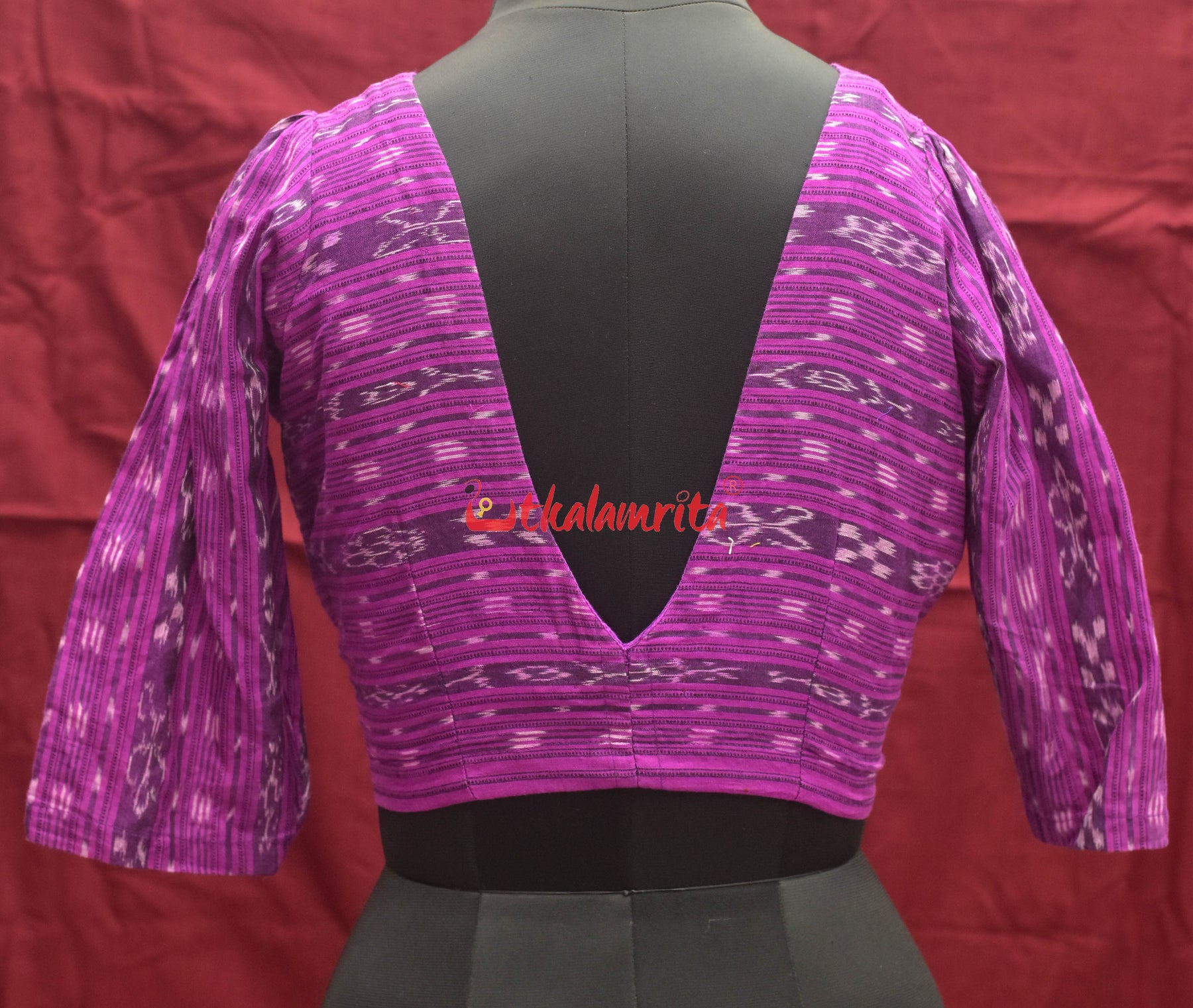 Dark Magenta Ikat (Blouse)