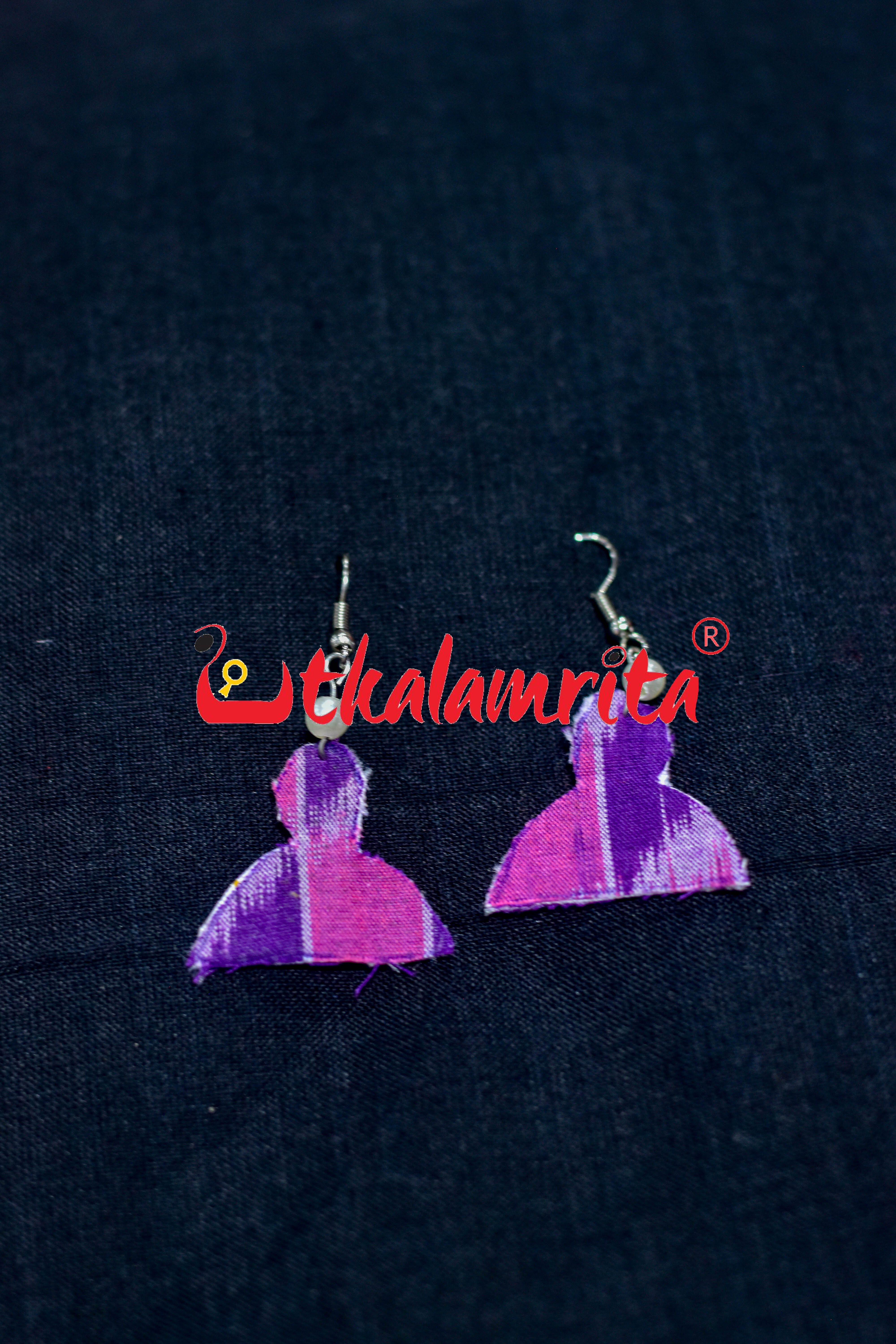 Half Human Purple Earrings