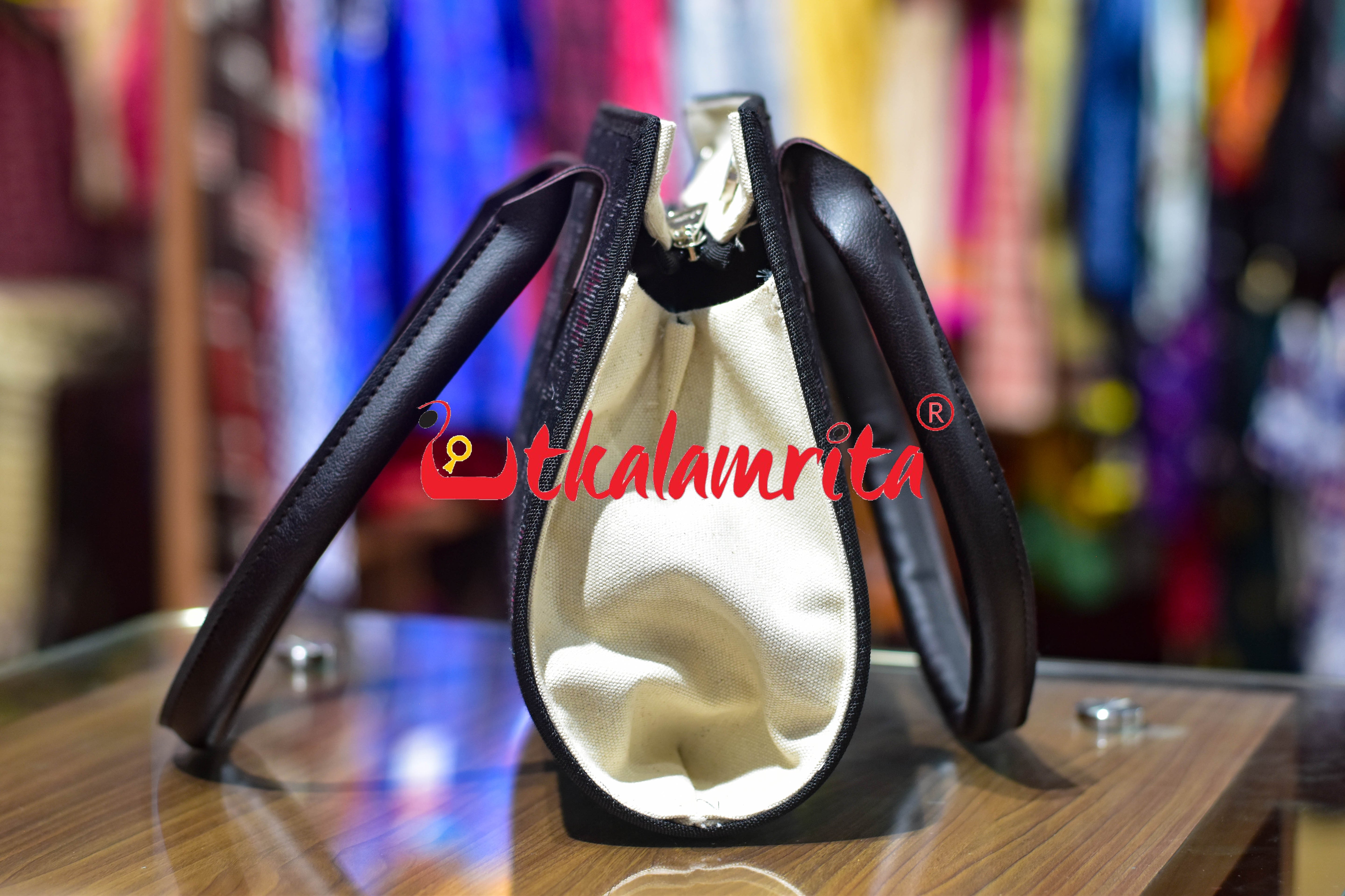 Black Tetris Trapezium Vanity Bag