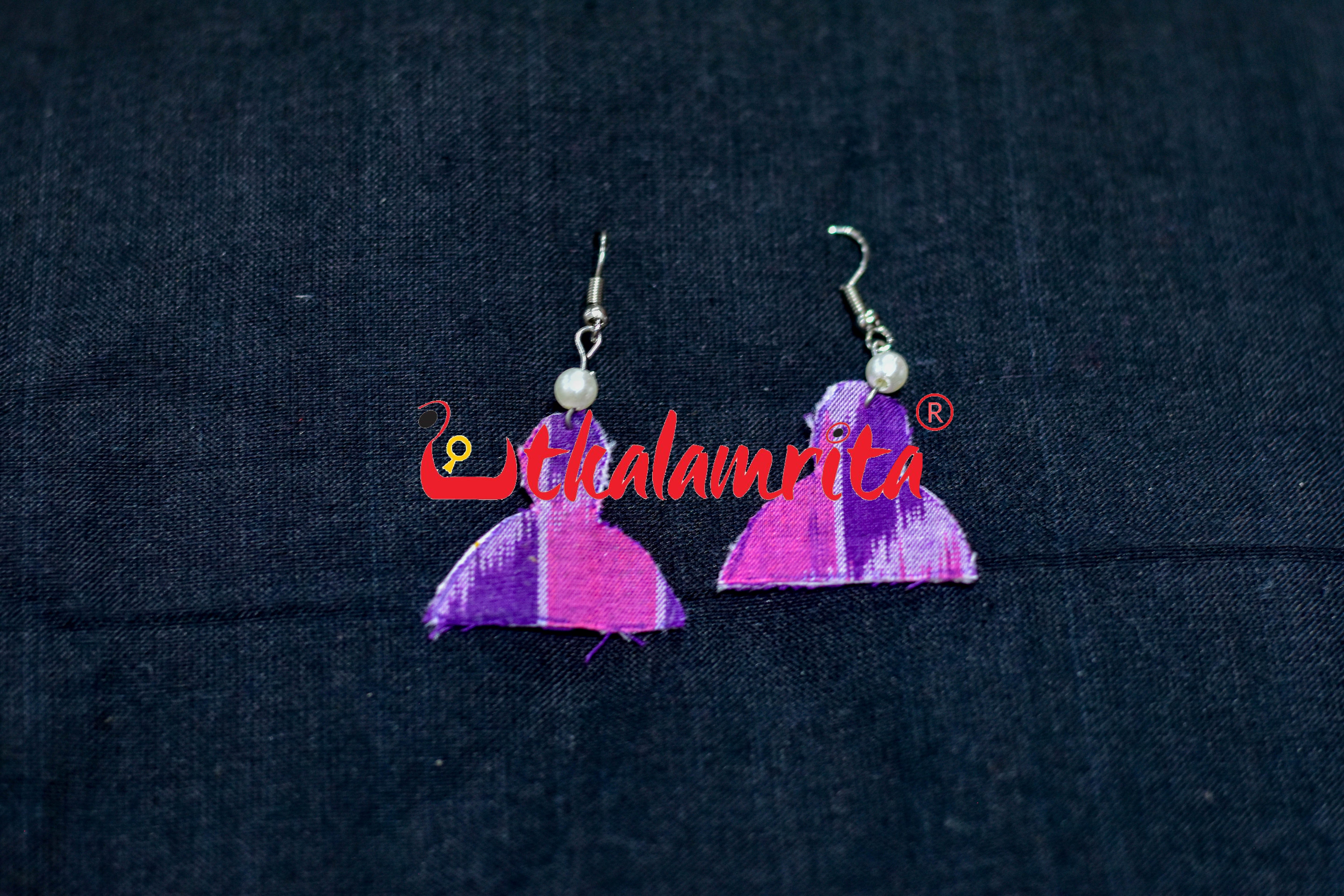 Half Human Purple Earrings