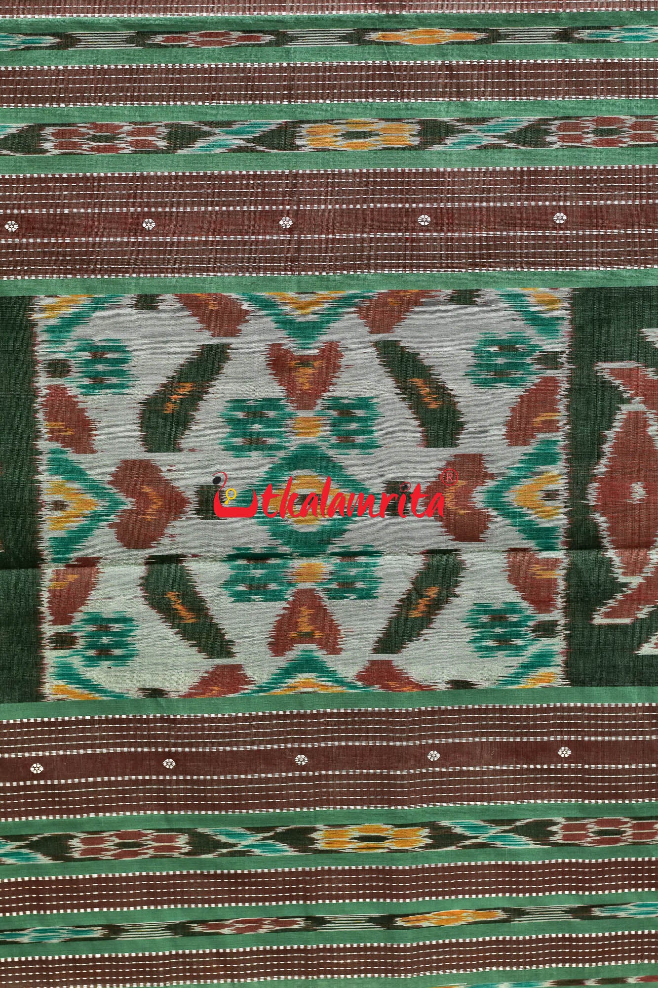 Light Mossy Green Pittala Cotton Saree