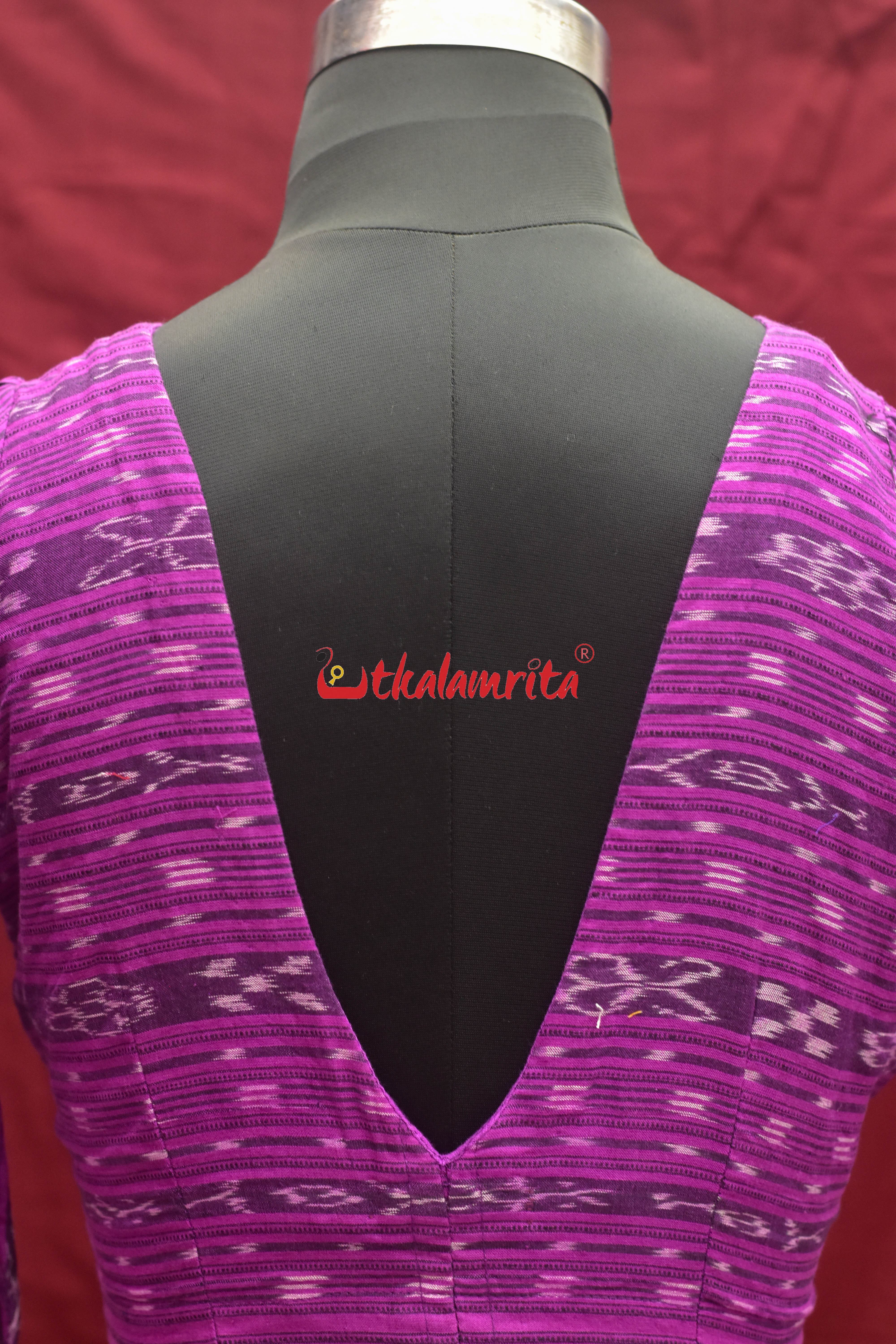 Dark Magenta Ikat (Blouse)